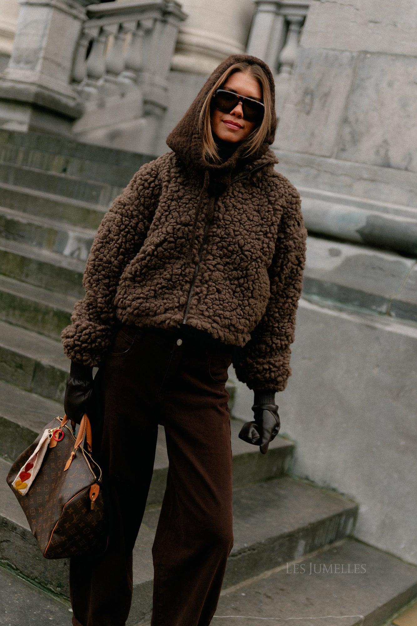 VIFiola L/S short jacket coffee bean