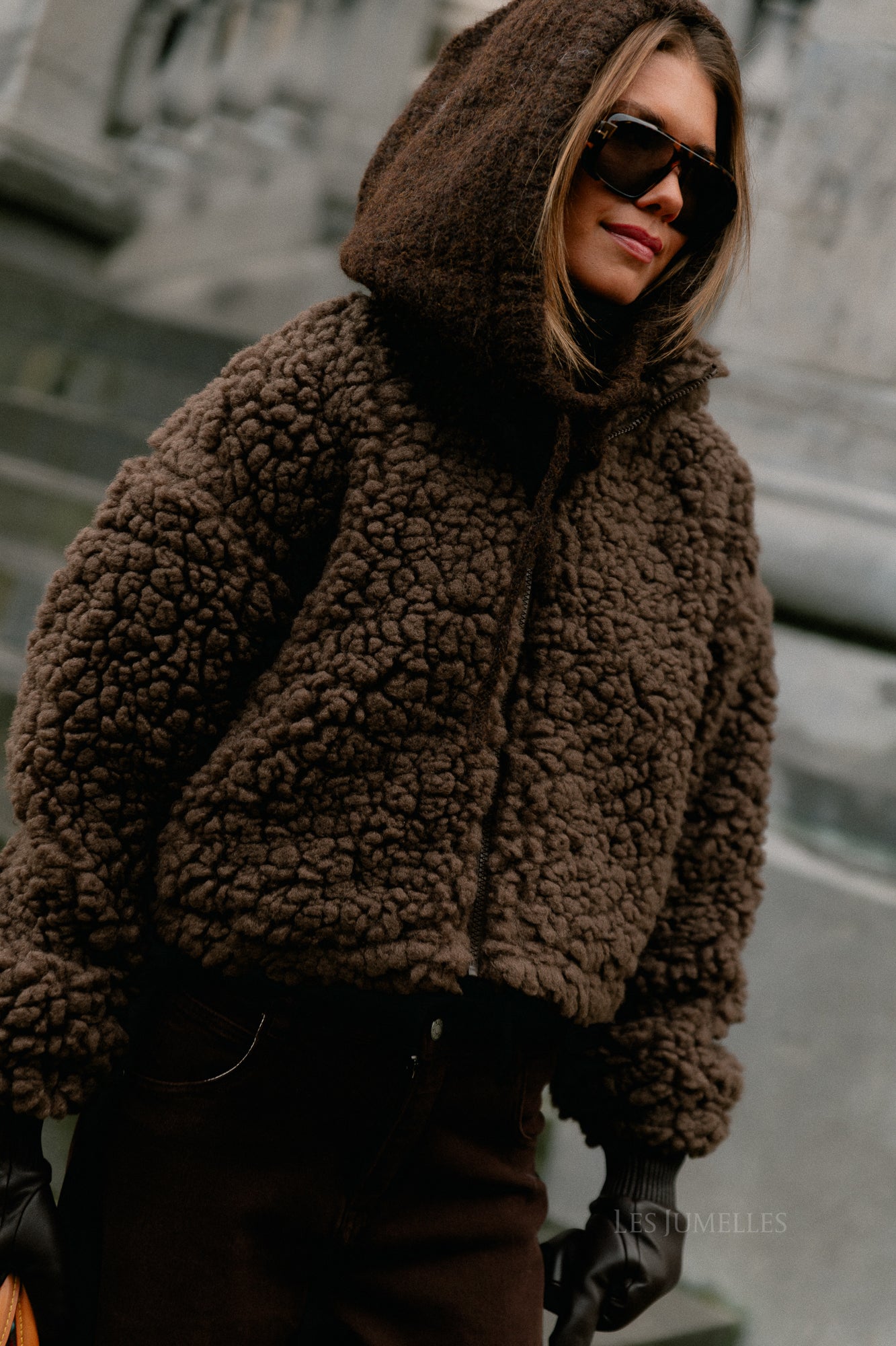 VIFiola L/S short jacket coffee bean