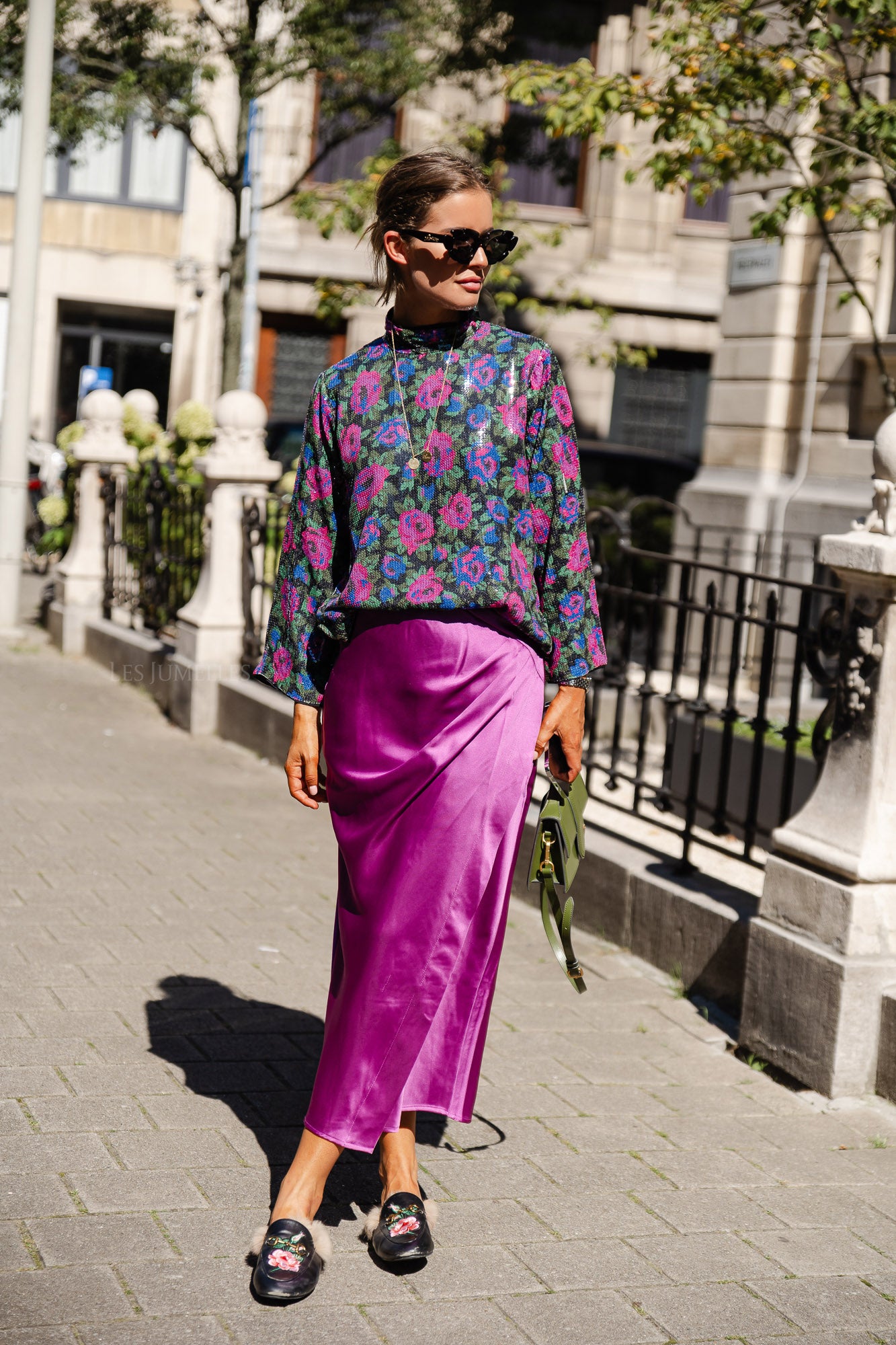 YasLivo Top 7/8 sequins noir/olaya flow