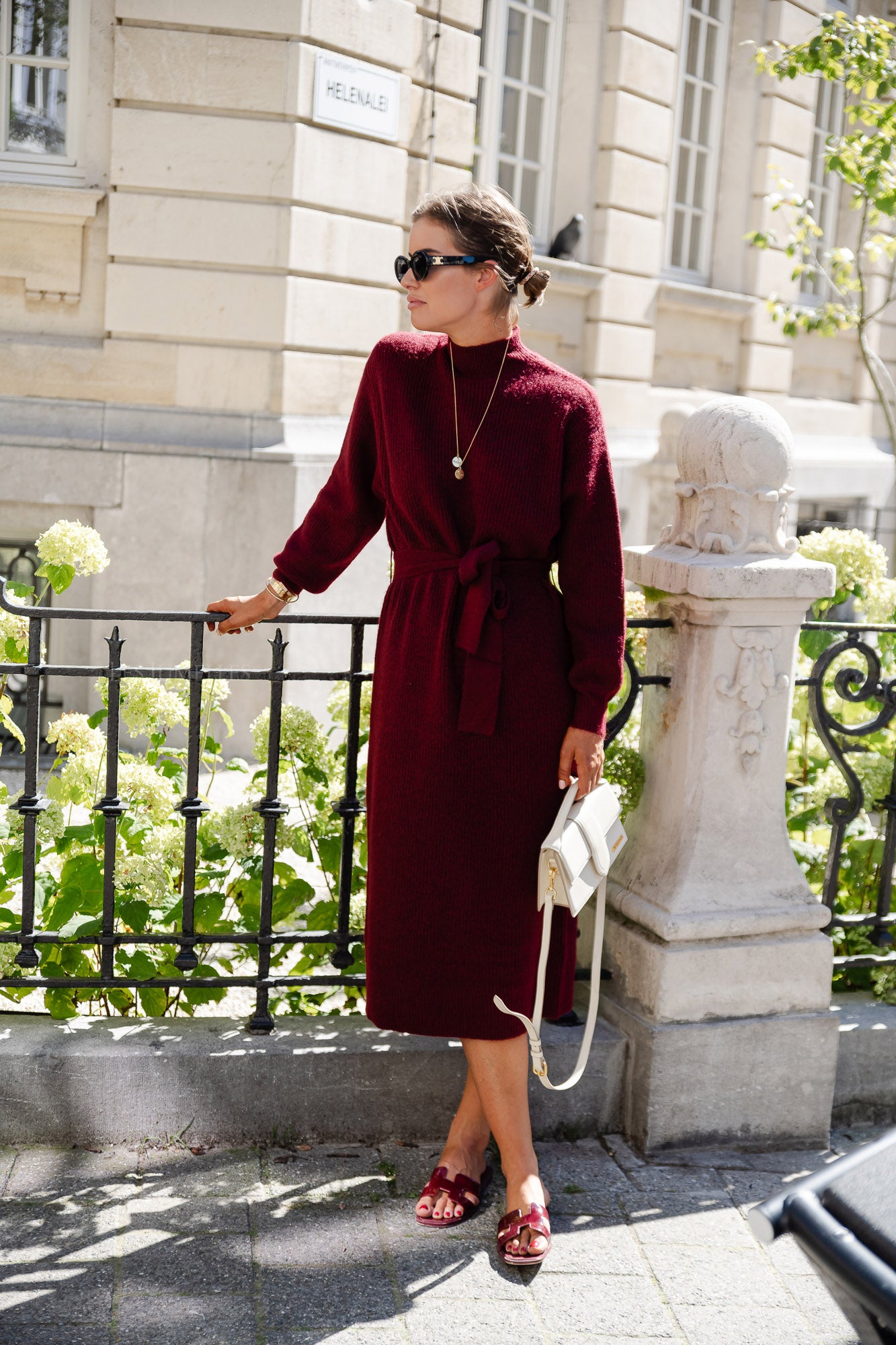 Silvie jurk cabernet