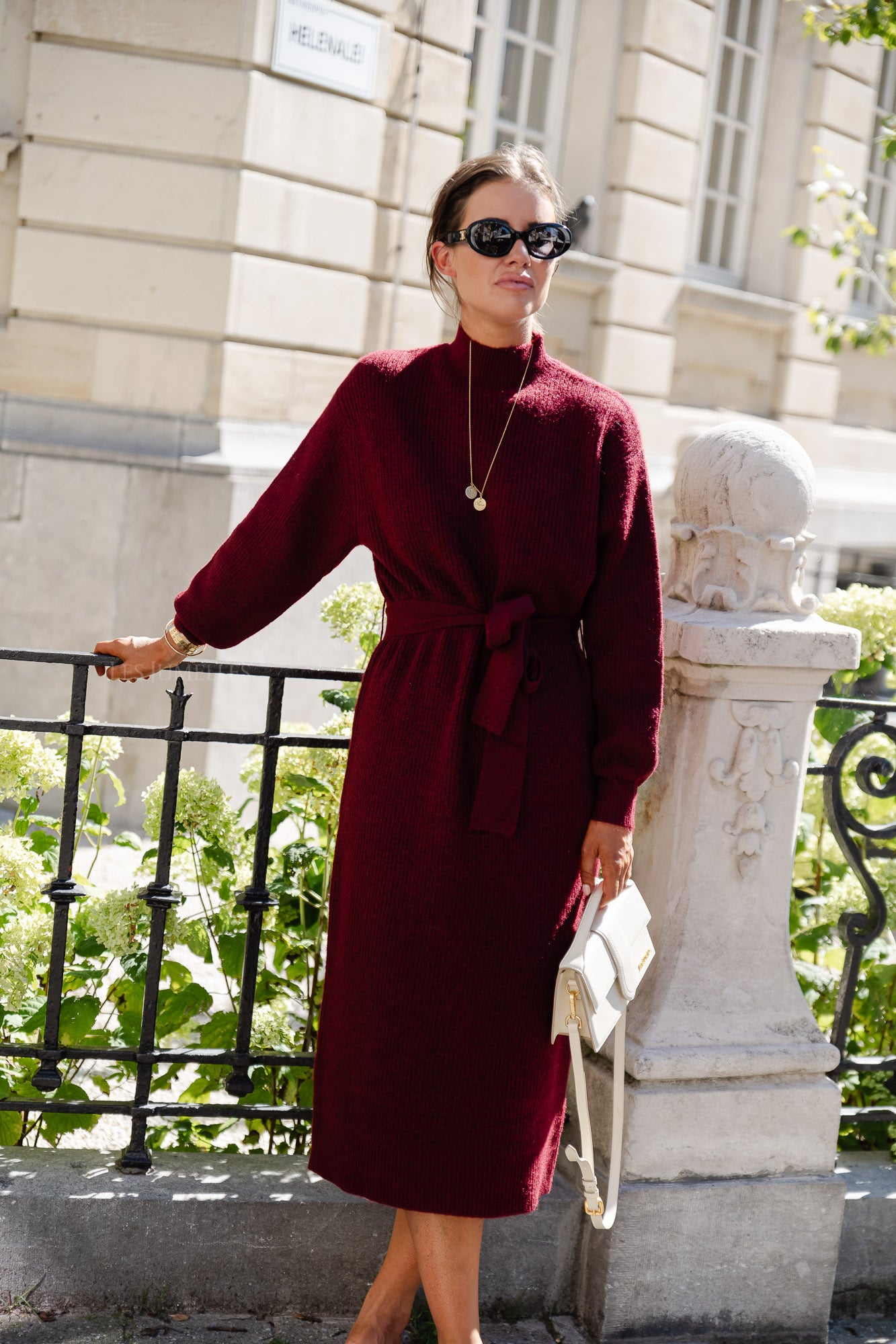 Silvie jurk cabernet