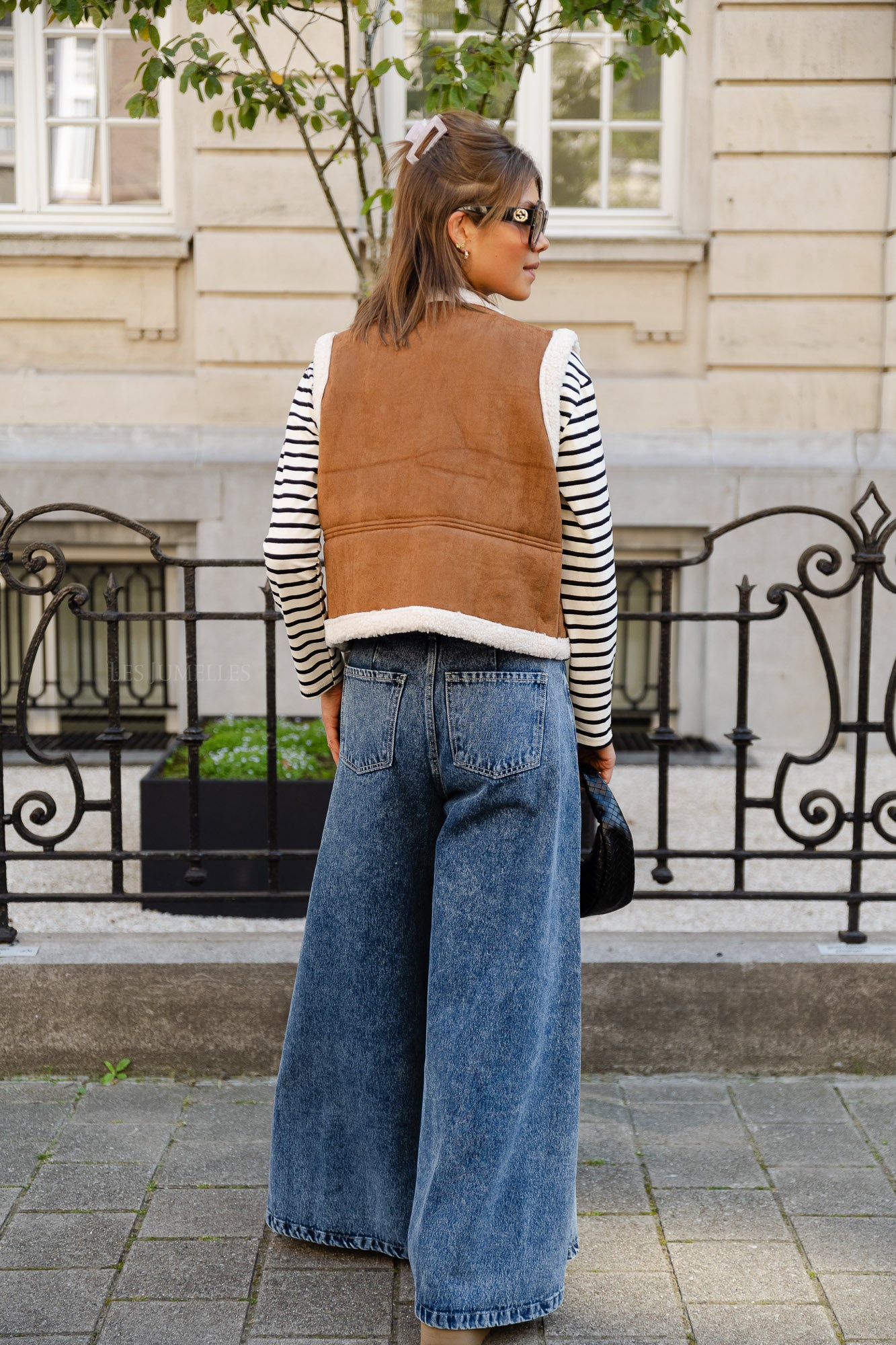 <tc>Zola wijde denim broek donkerblauw</tc>