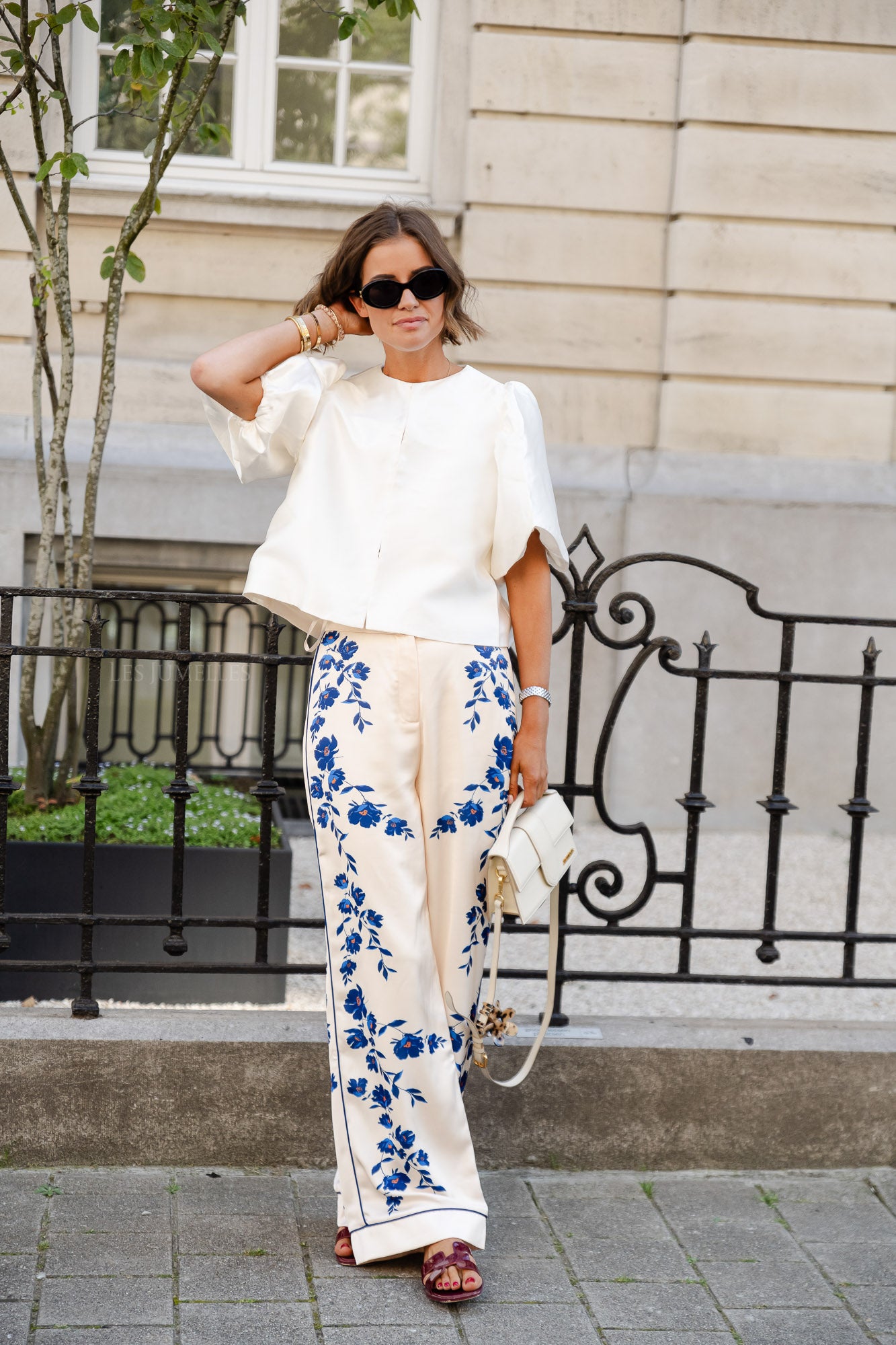 Haven wijde broek met print klaproos