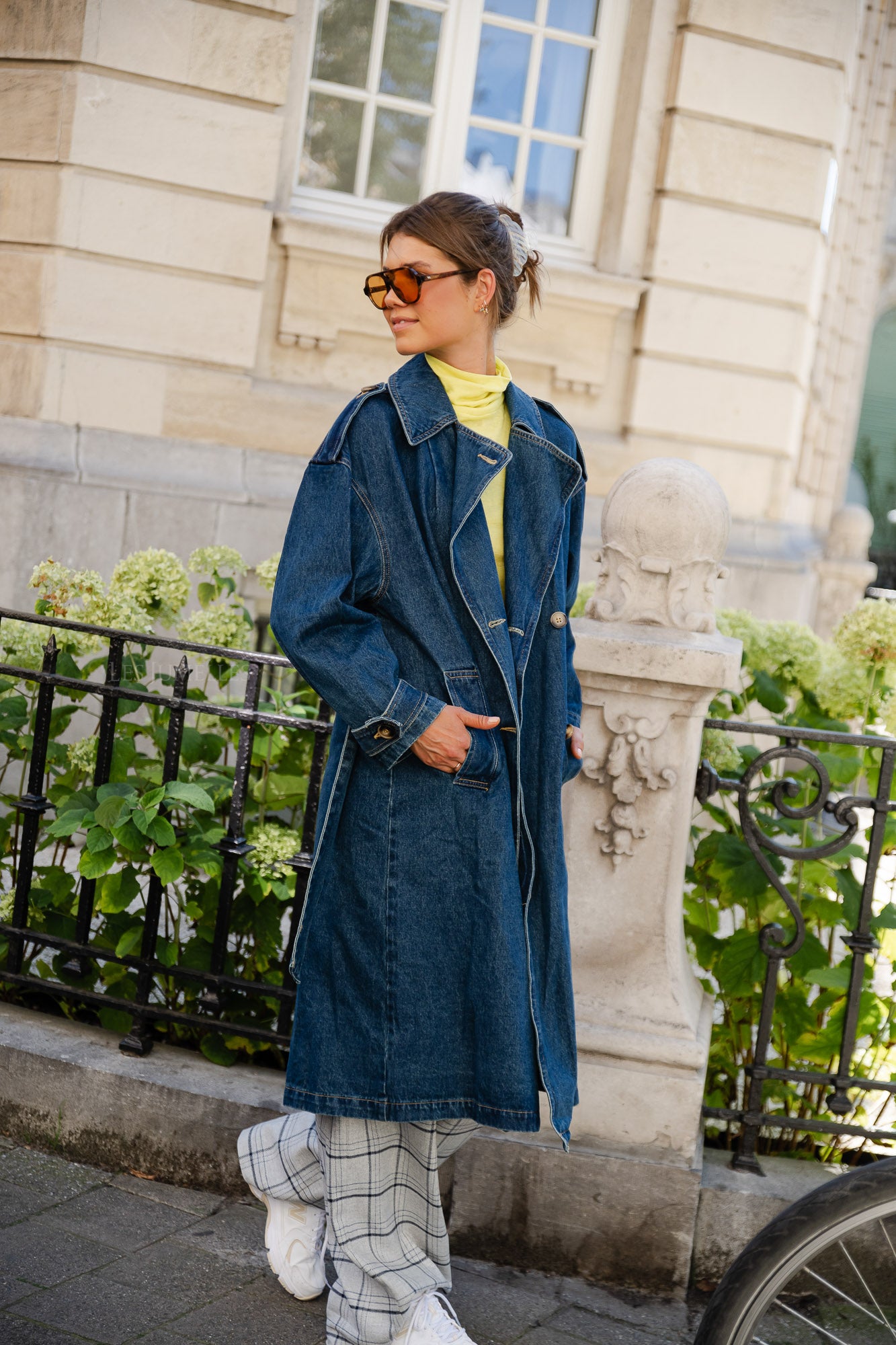 Trench-coat en jean Noella