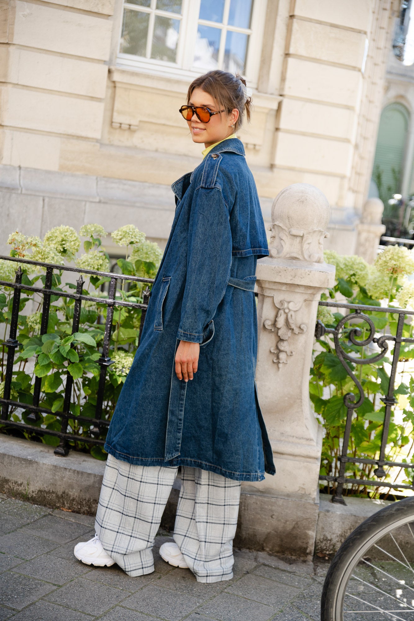 Trench-coat en jean Noella