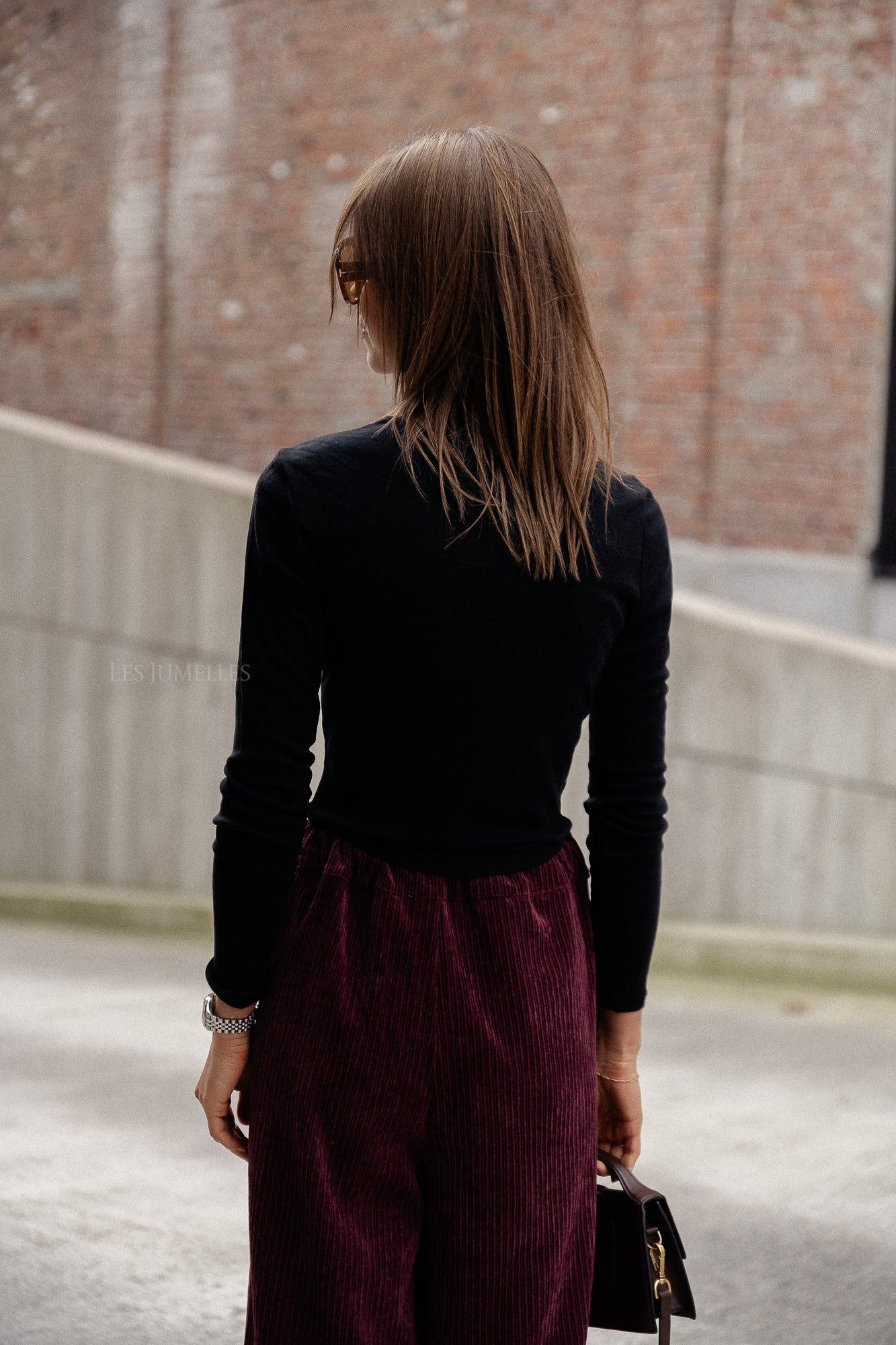 VIJolini Rollkragen Langarm-Top Black Beauty