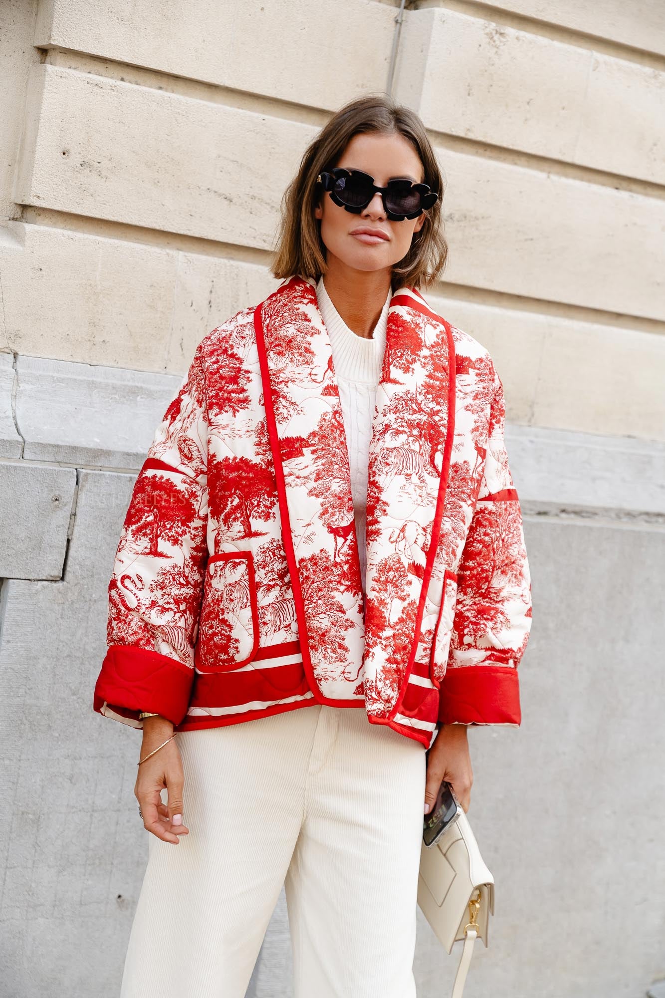 Manteau Isabella rouge jungle