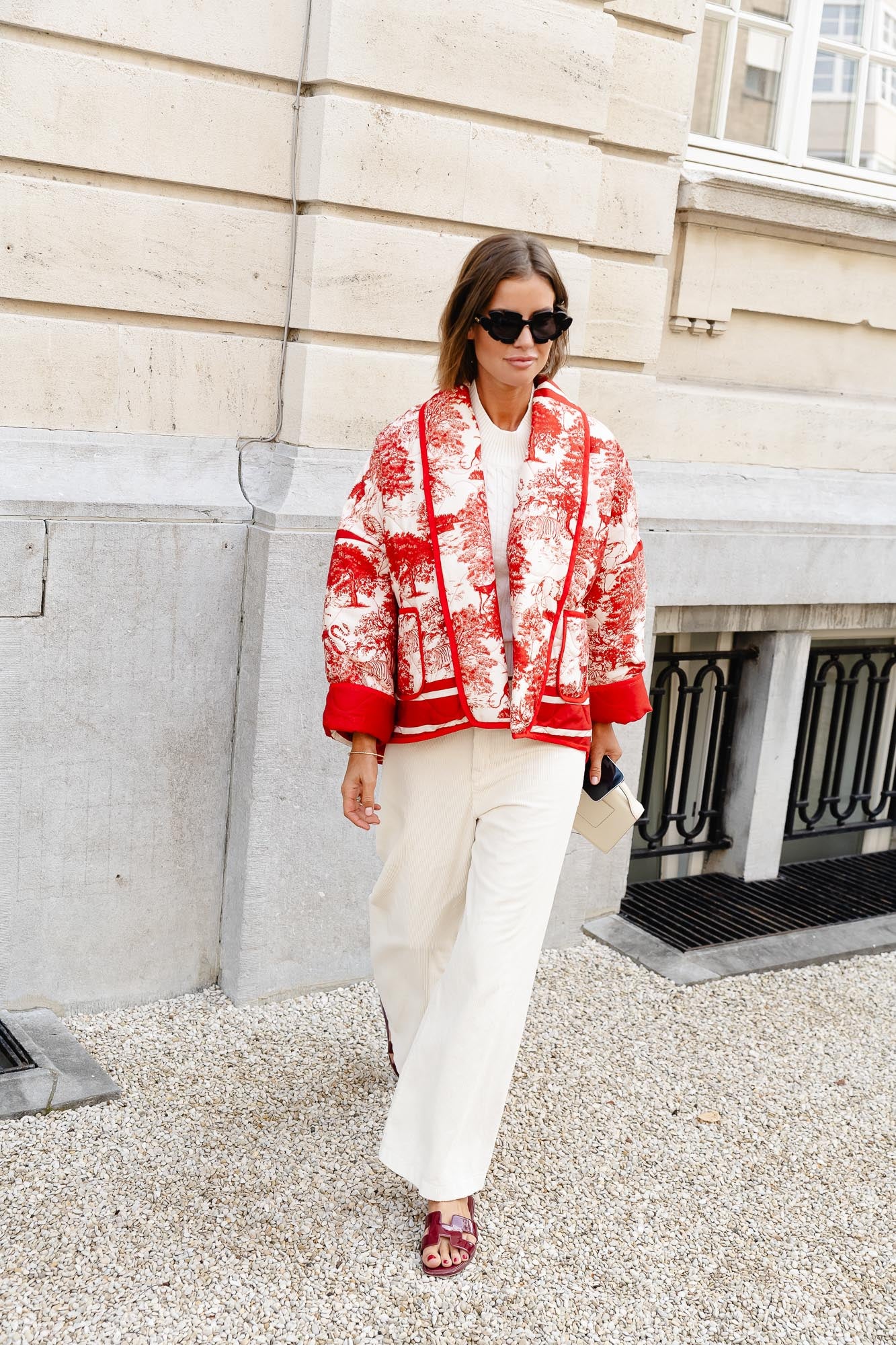 Manteau Isabella rouge jungle