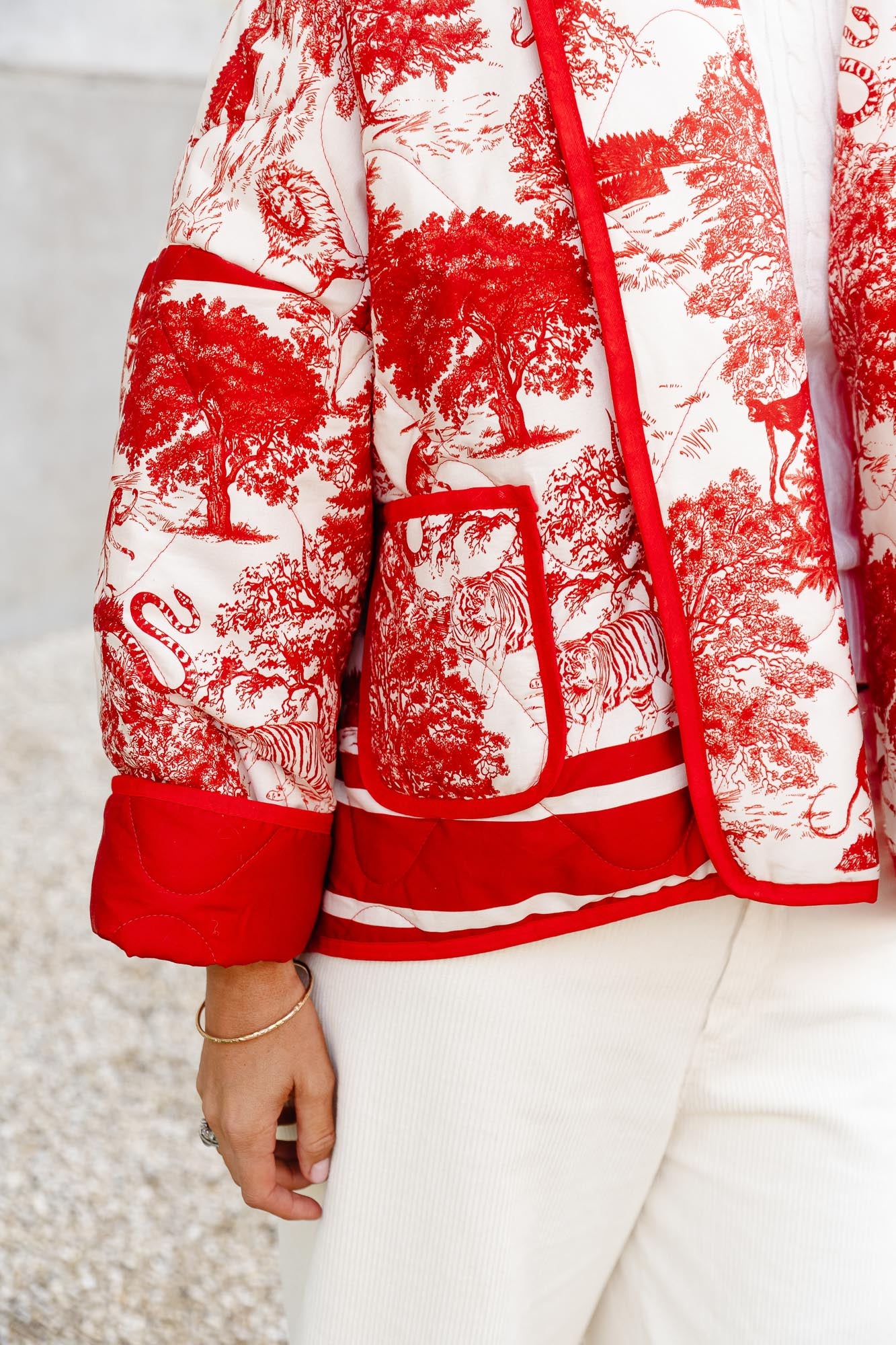 Manteau Isabella rouge jungle