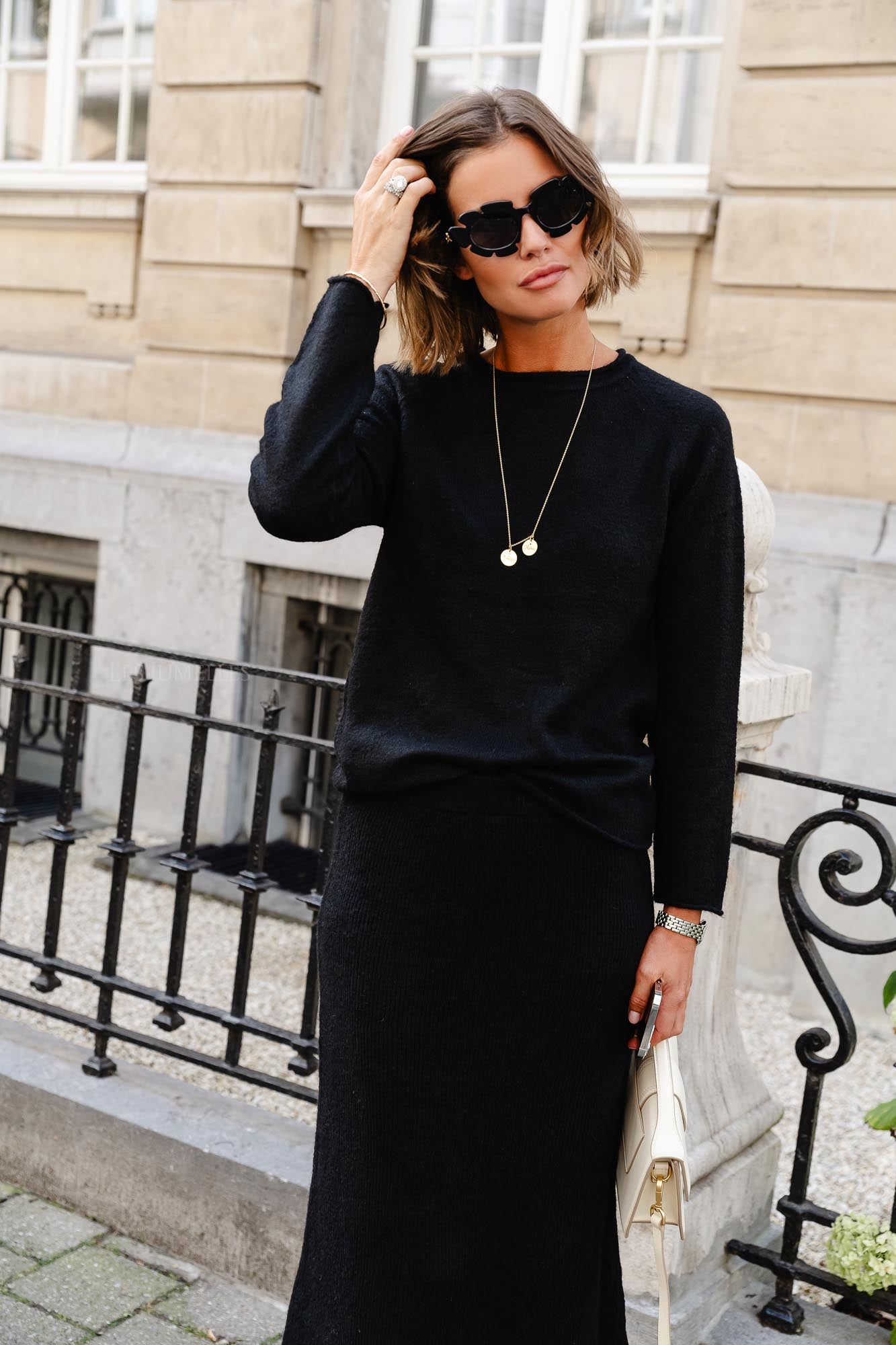 <tc>Pull en maille Macy noir</tc>