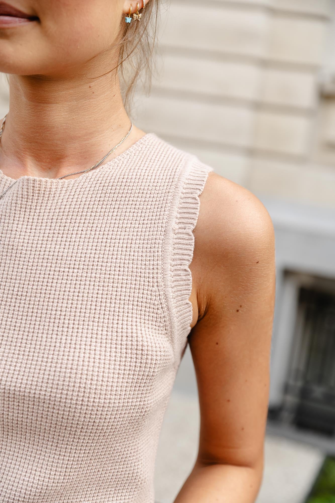 Top maille Elisa camel