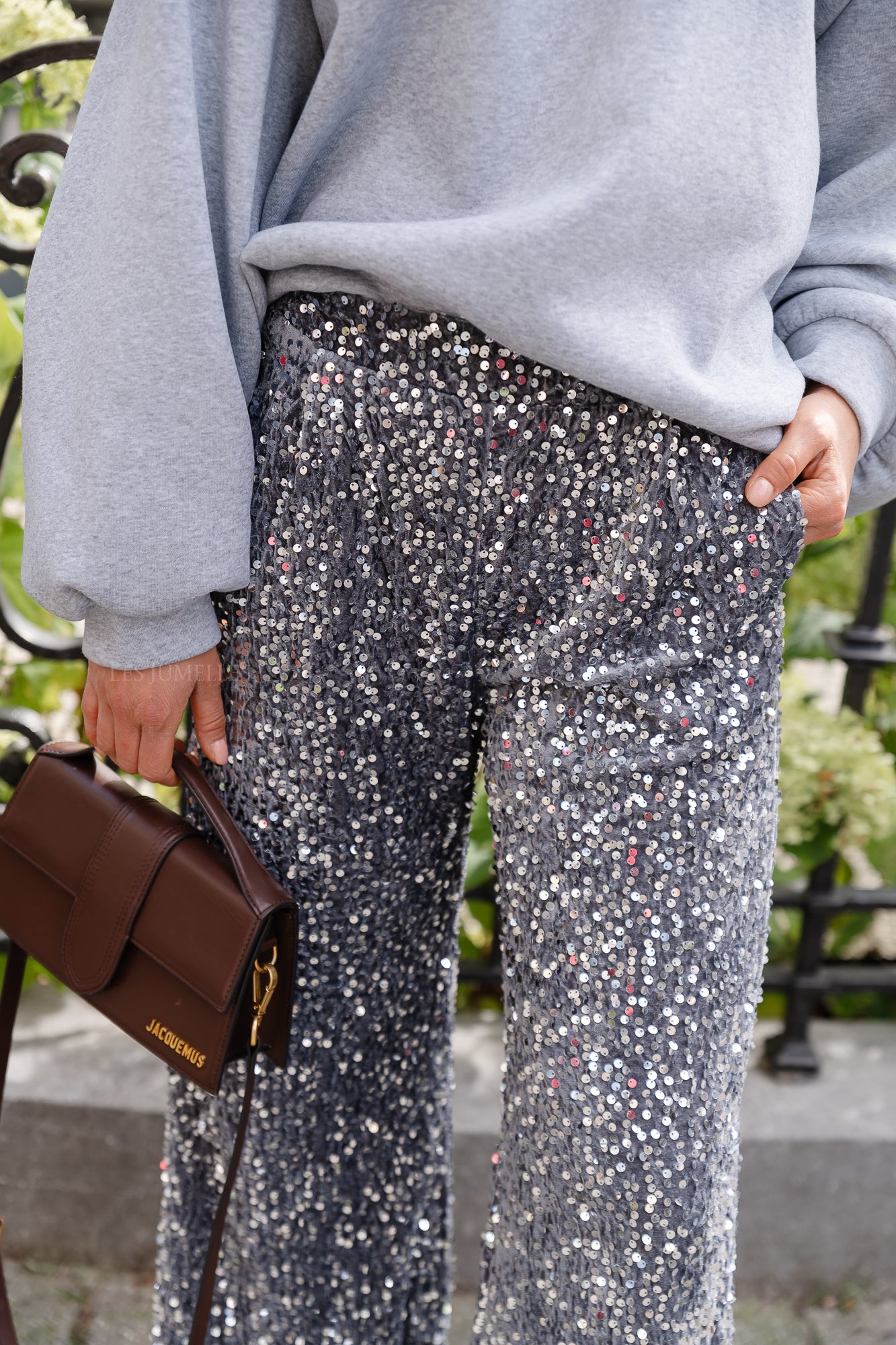Riri sequin trousers silver