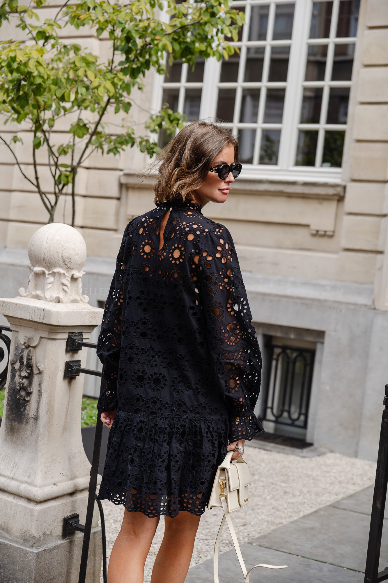 VIBradie L/S sleeve knee dress black