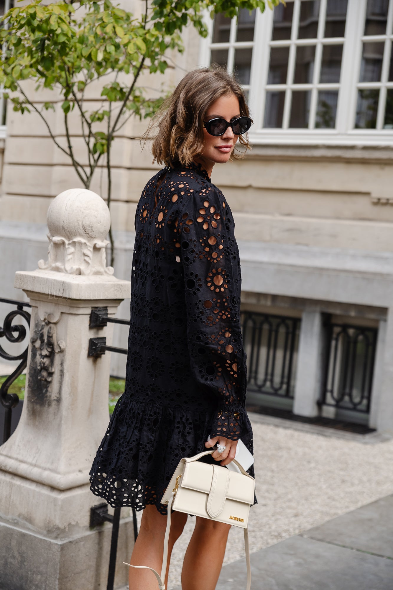 VIBradie L/S sleeve knee dress black