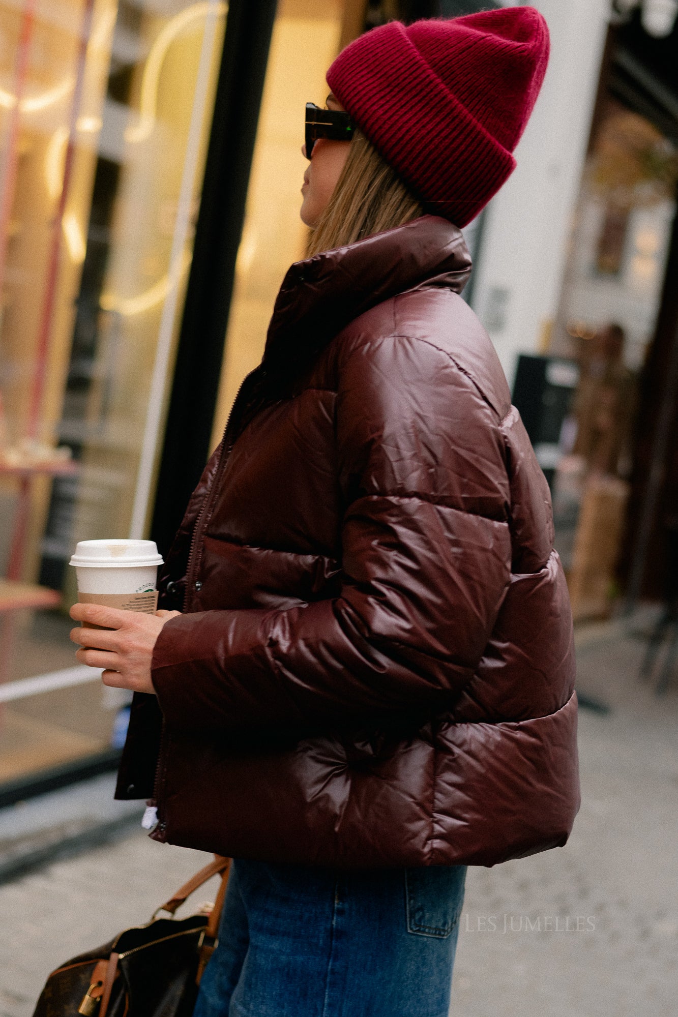 VILidda L/S shinny puffer short jacket fig