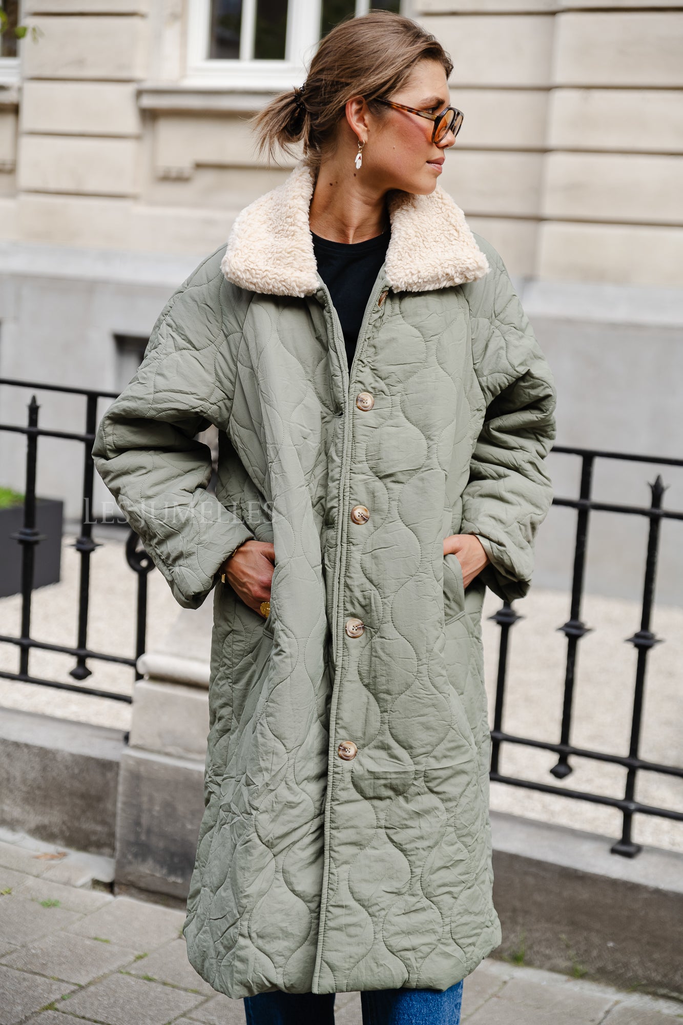 Doudoune Lizzy vert sauge