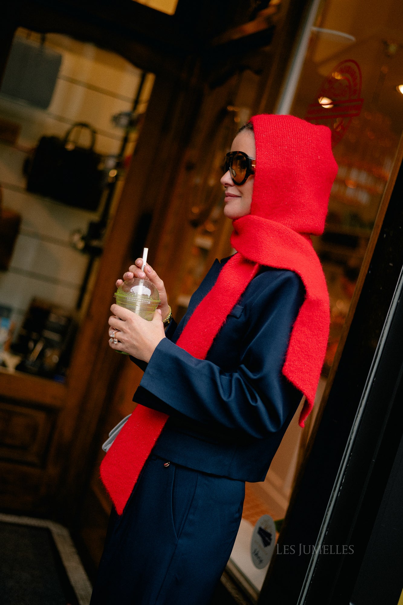 Leane scarf balaclava red