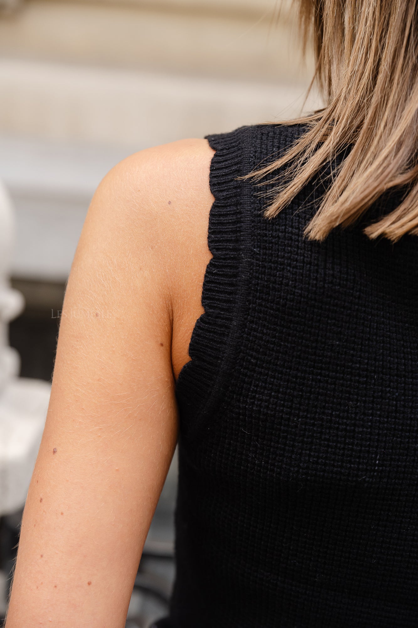 Elisa knitted top black