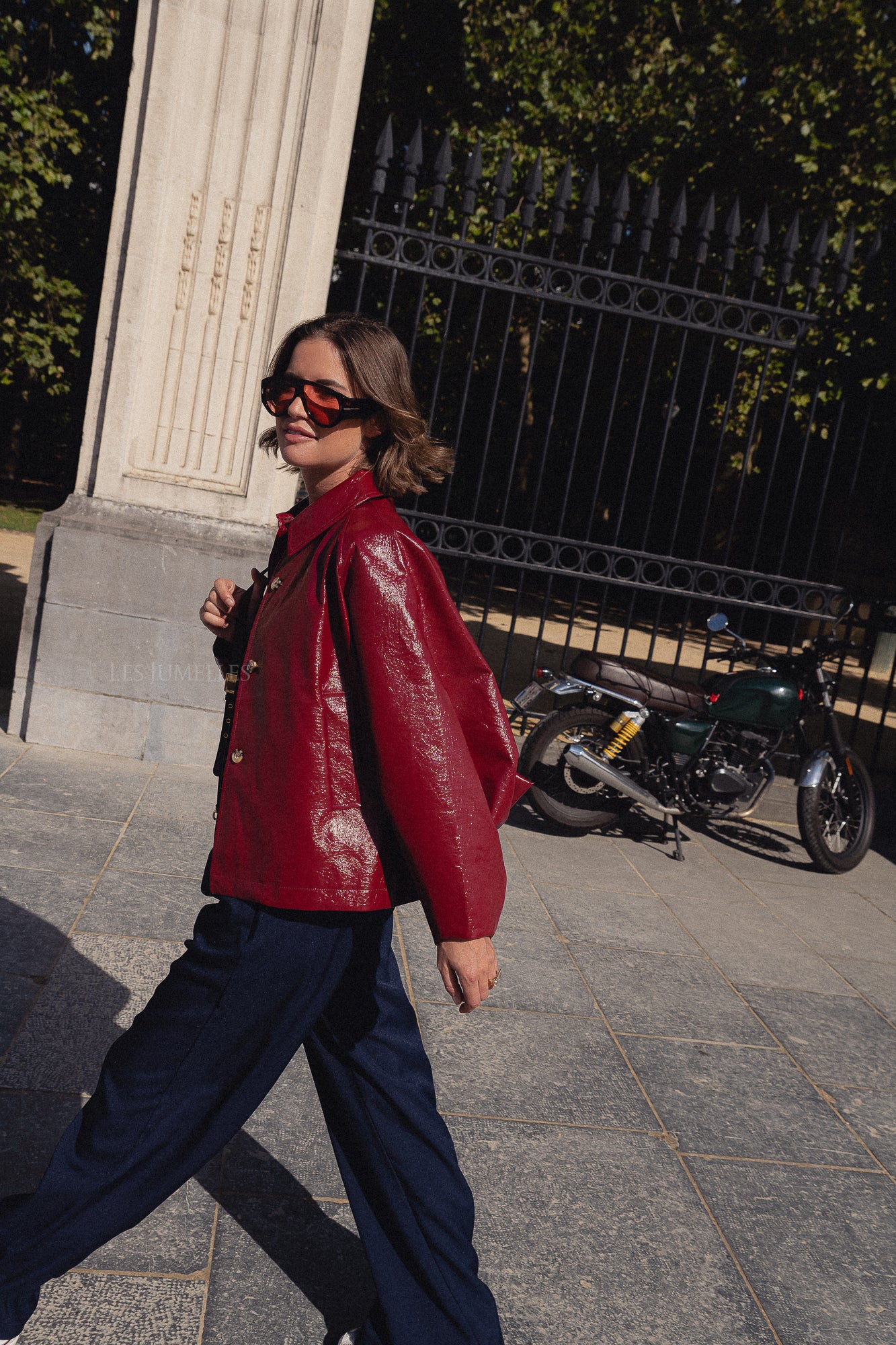 Jodie PU jacket red