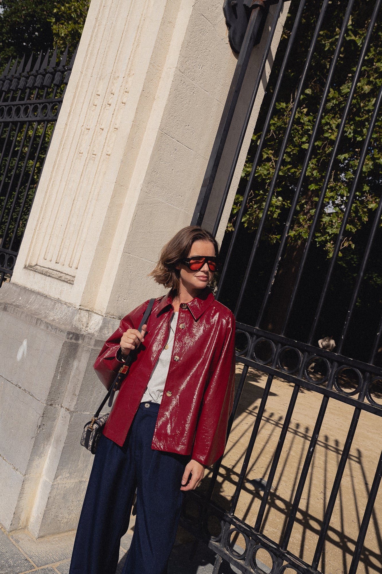 Jodie PU jacket red