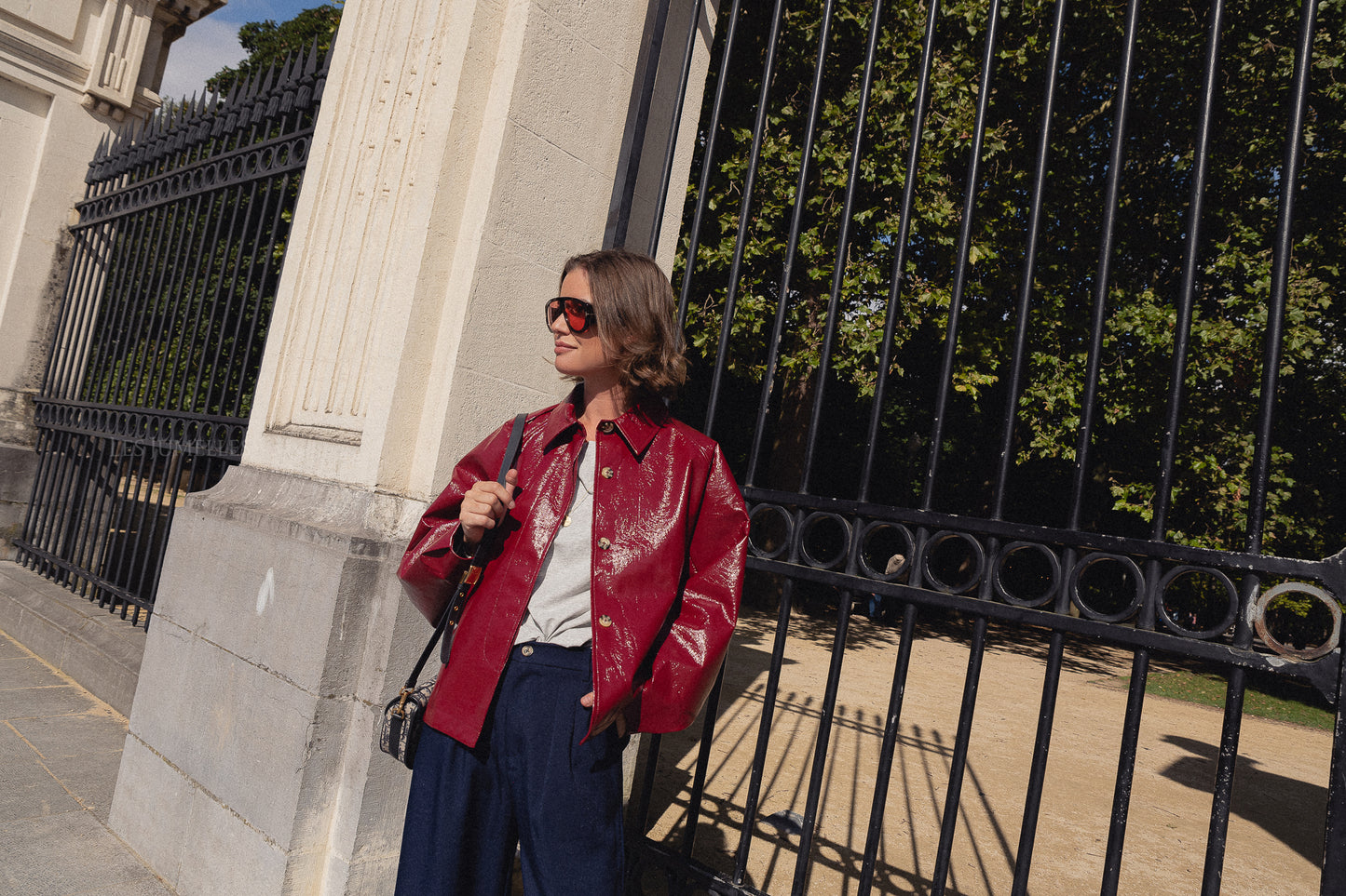 Jodie PU jacket red