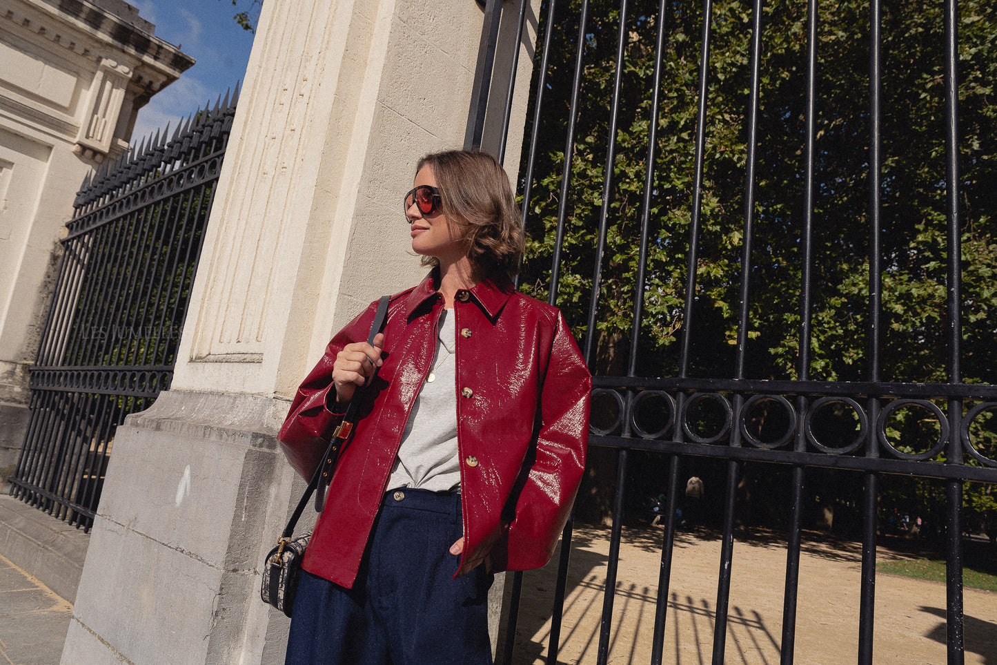 Jodie PU jacket red