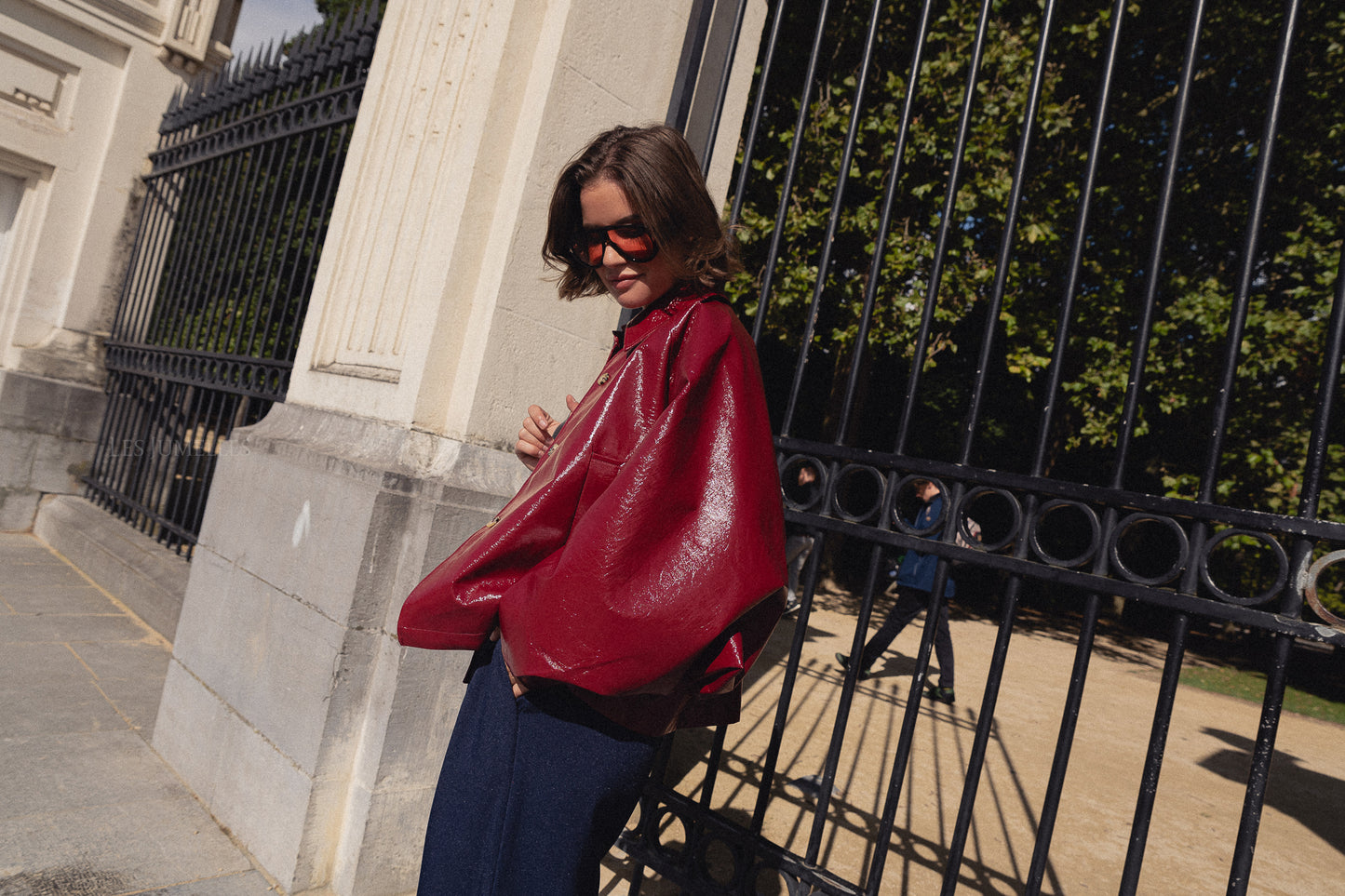 Jodie PU jacket red