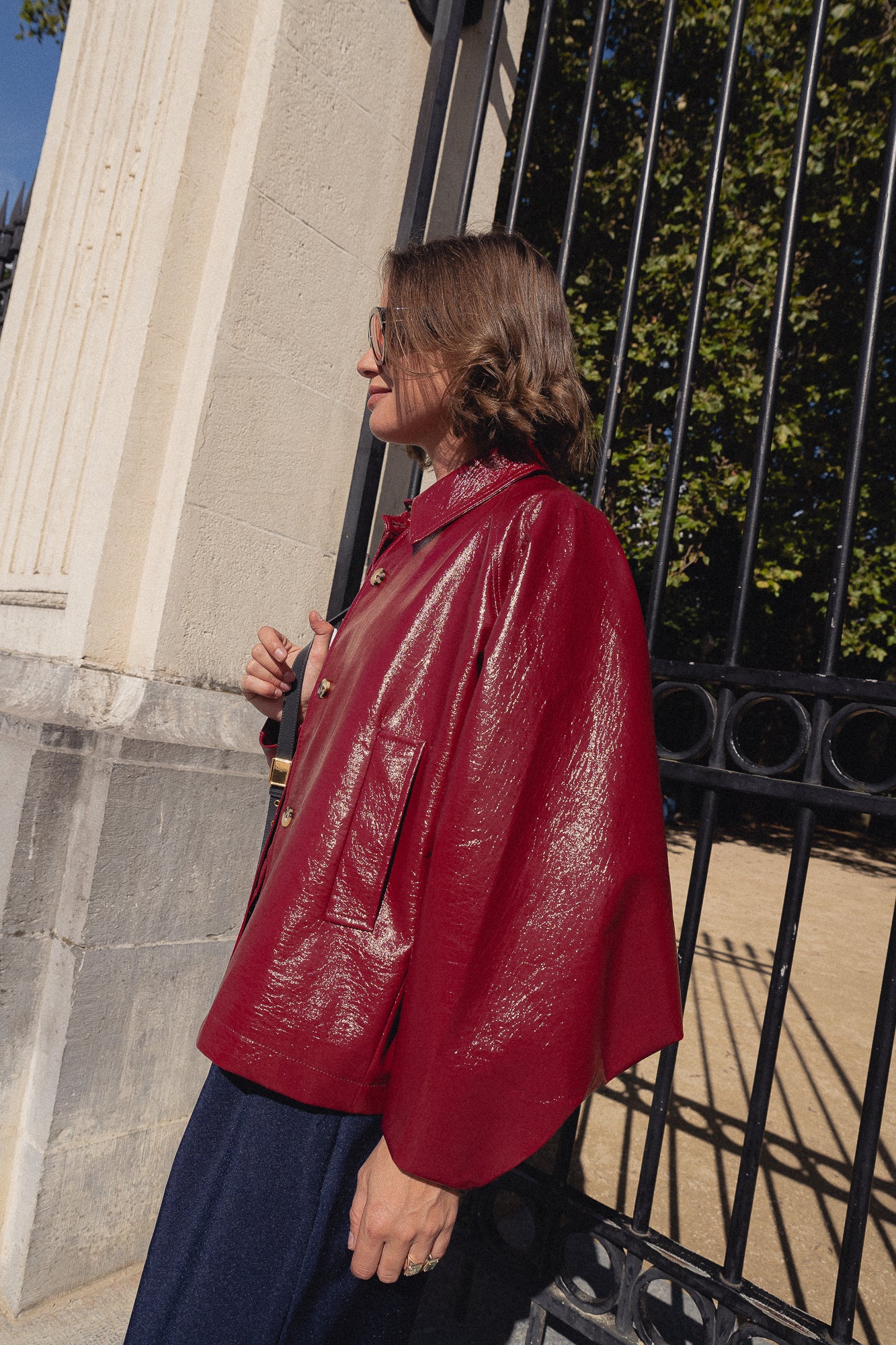 Jodie PU jacket red