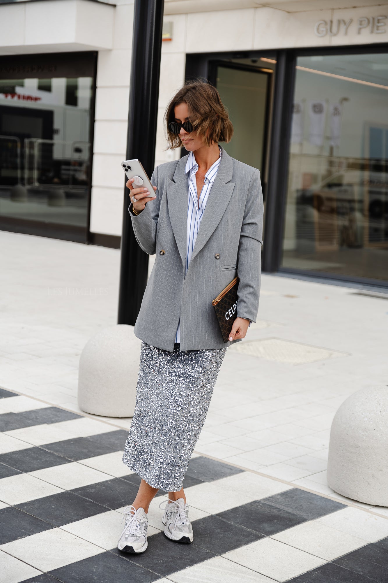<tc>SLFDoa Blazer classique LS gris foncé</tc>