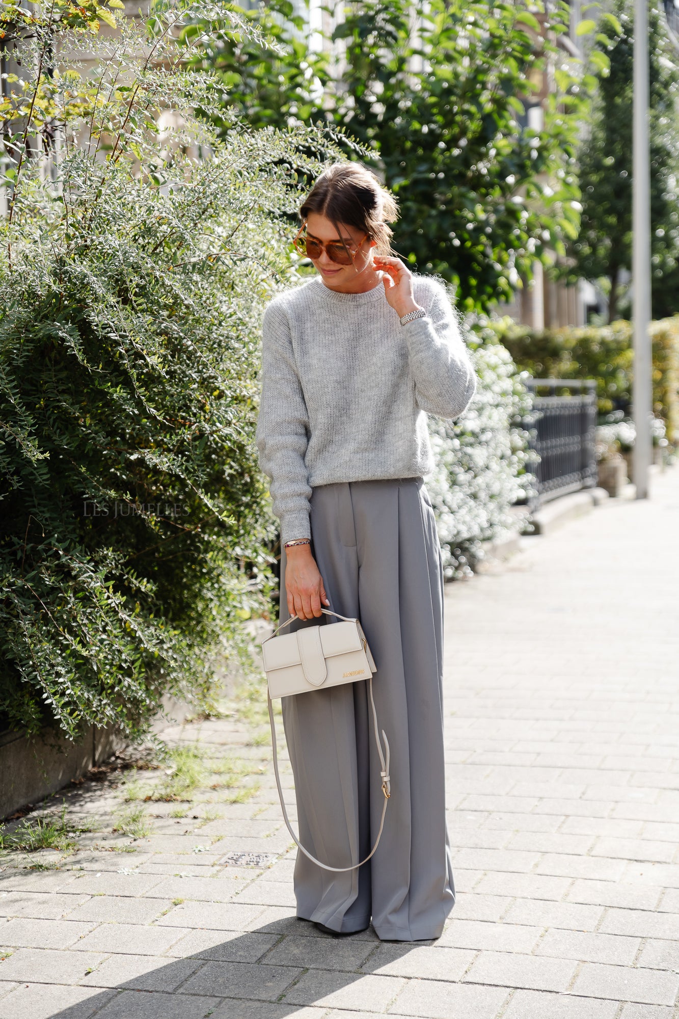 Yasjennifer pleated pants steel grey