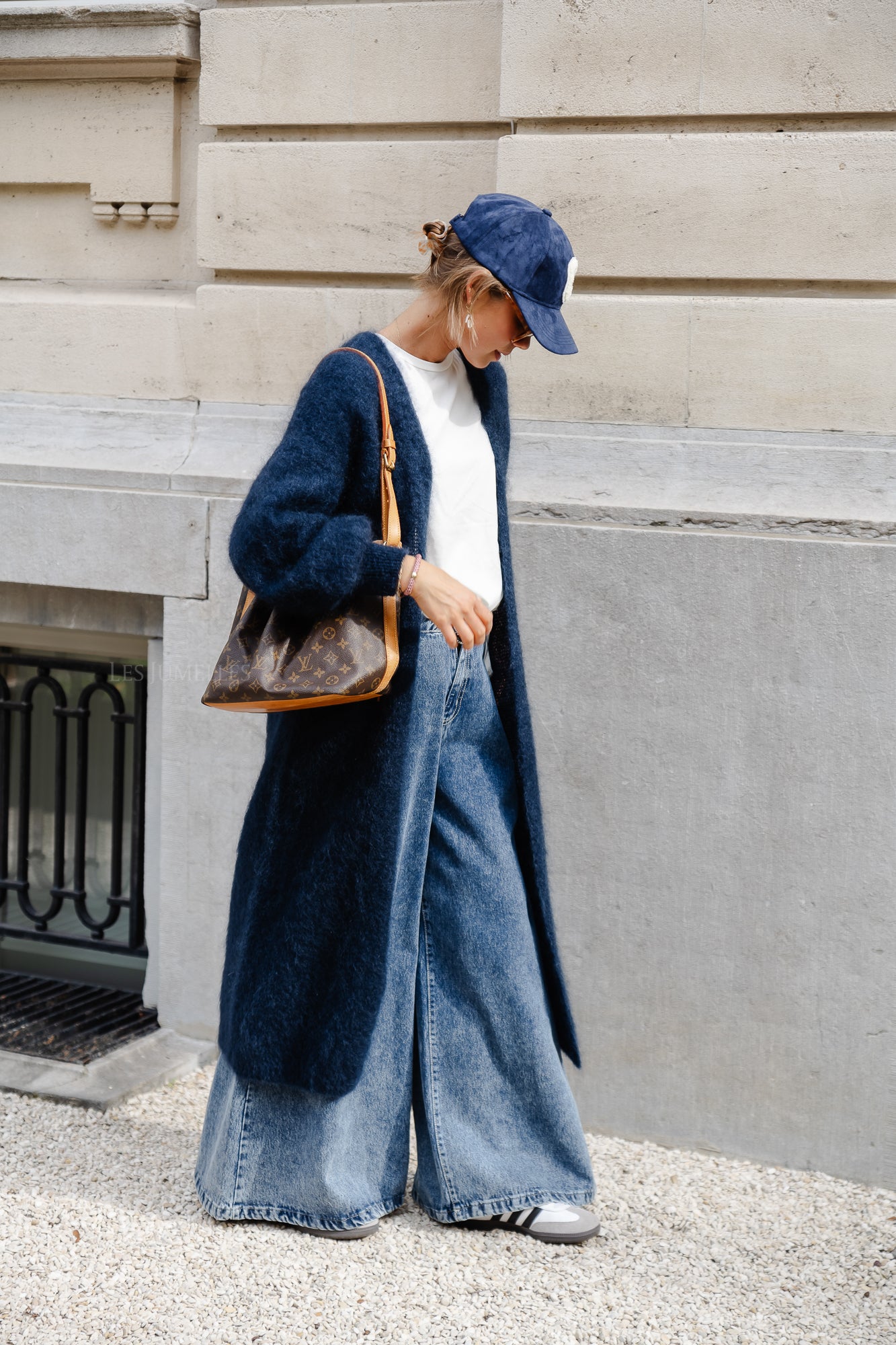 Lucille long cardigan navy blue
