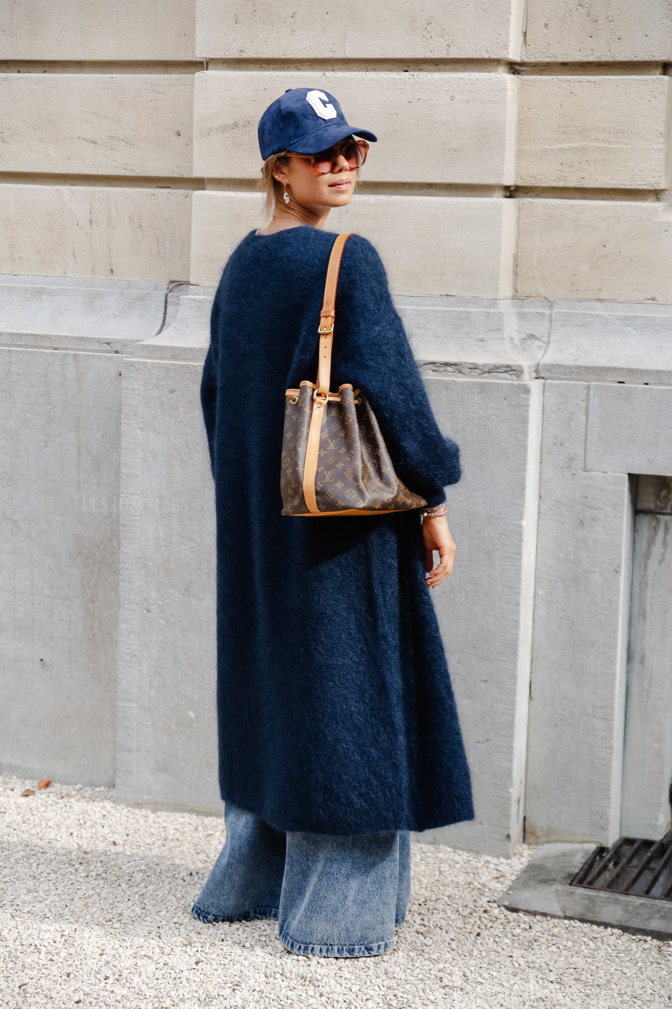 Lucille long cardigan navy blue