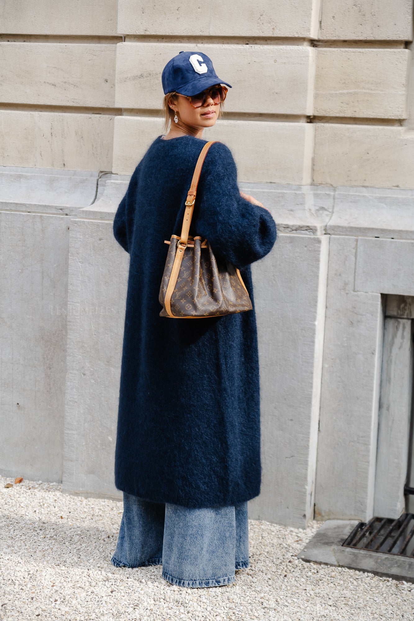 Lucille long cardigan navy blue
