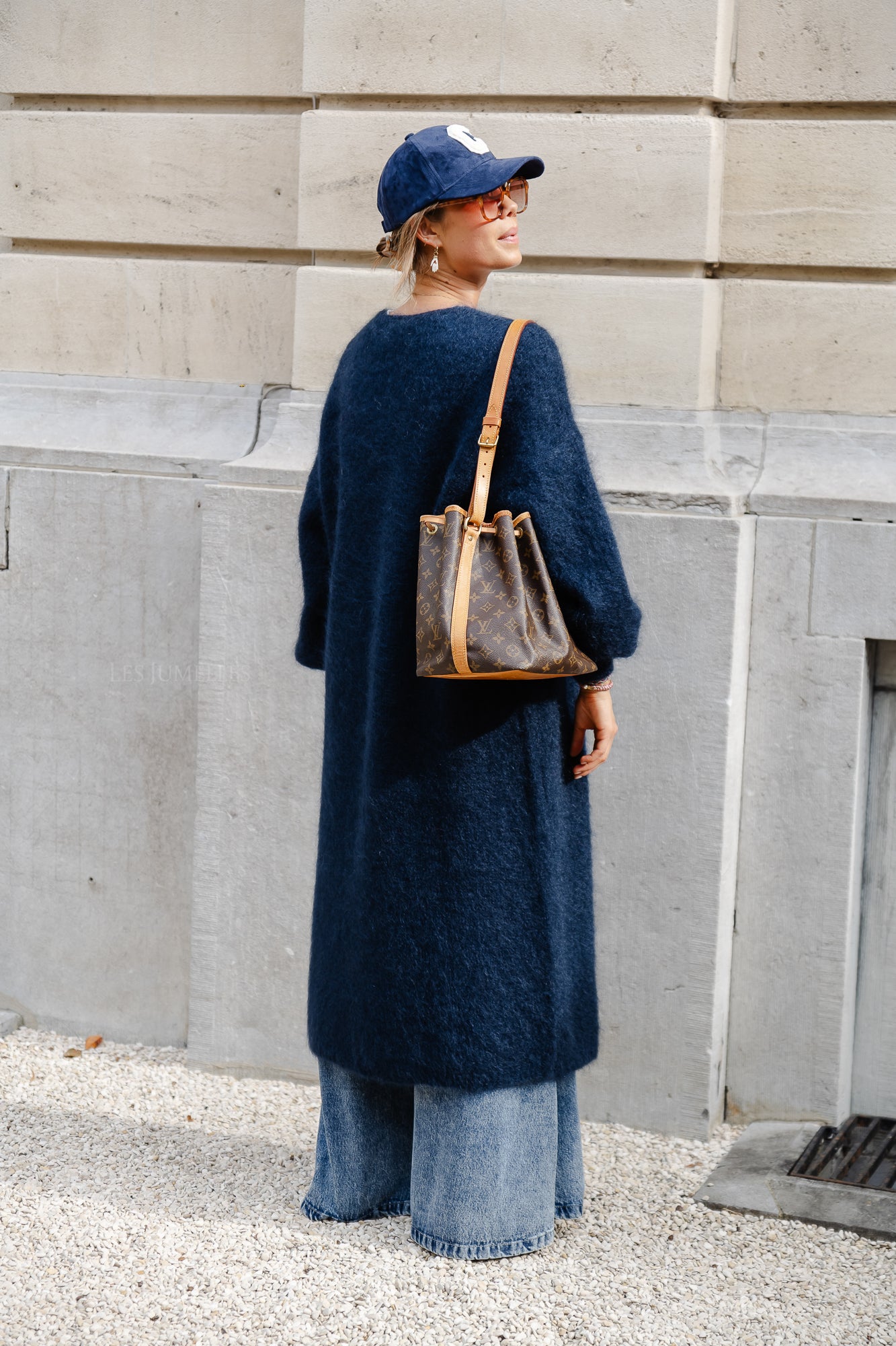Lucille long cardigan navy blue
