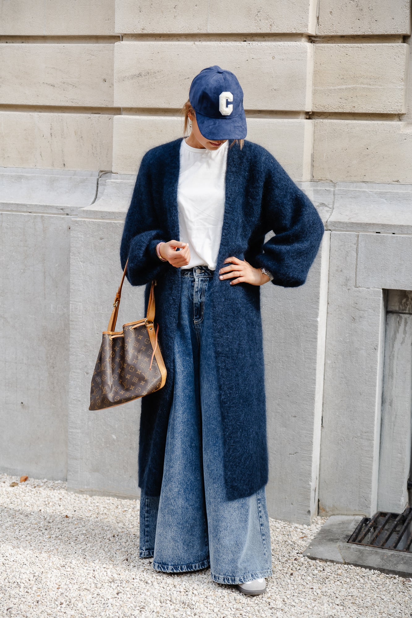 Lucille long cardigan navy blue