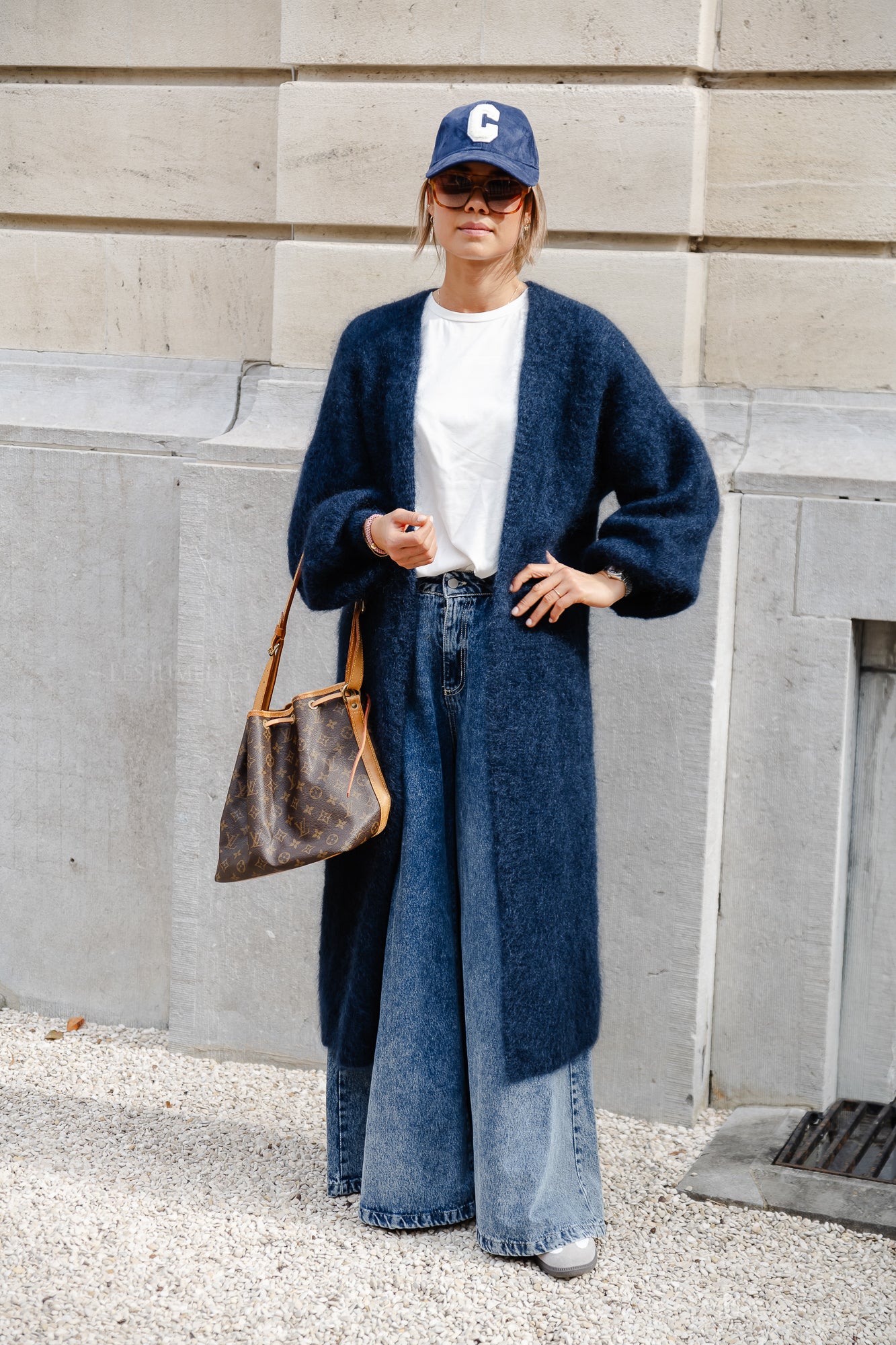 Lucille long cardigan navy blue