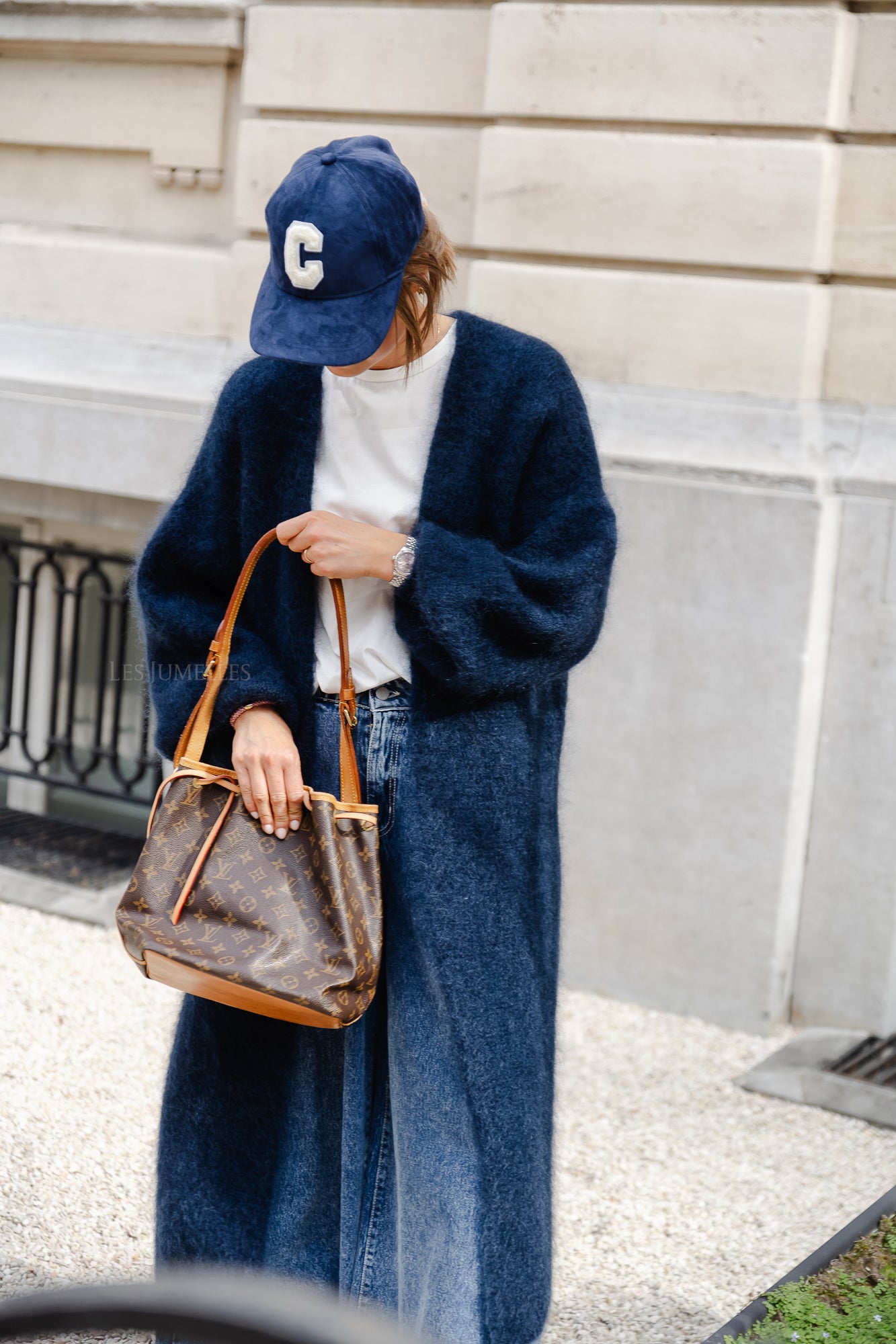 Lucille long cardigan navy blue