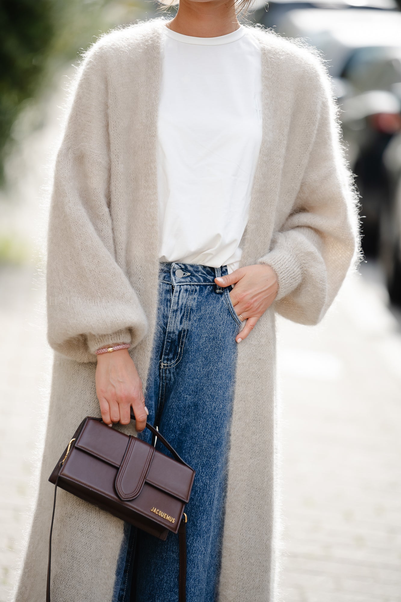 Lucille lang vest beige
