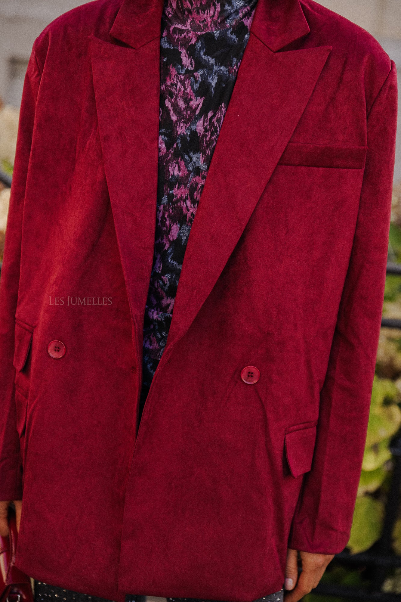 Bree Wildlederblazer Bordeauxrot