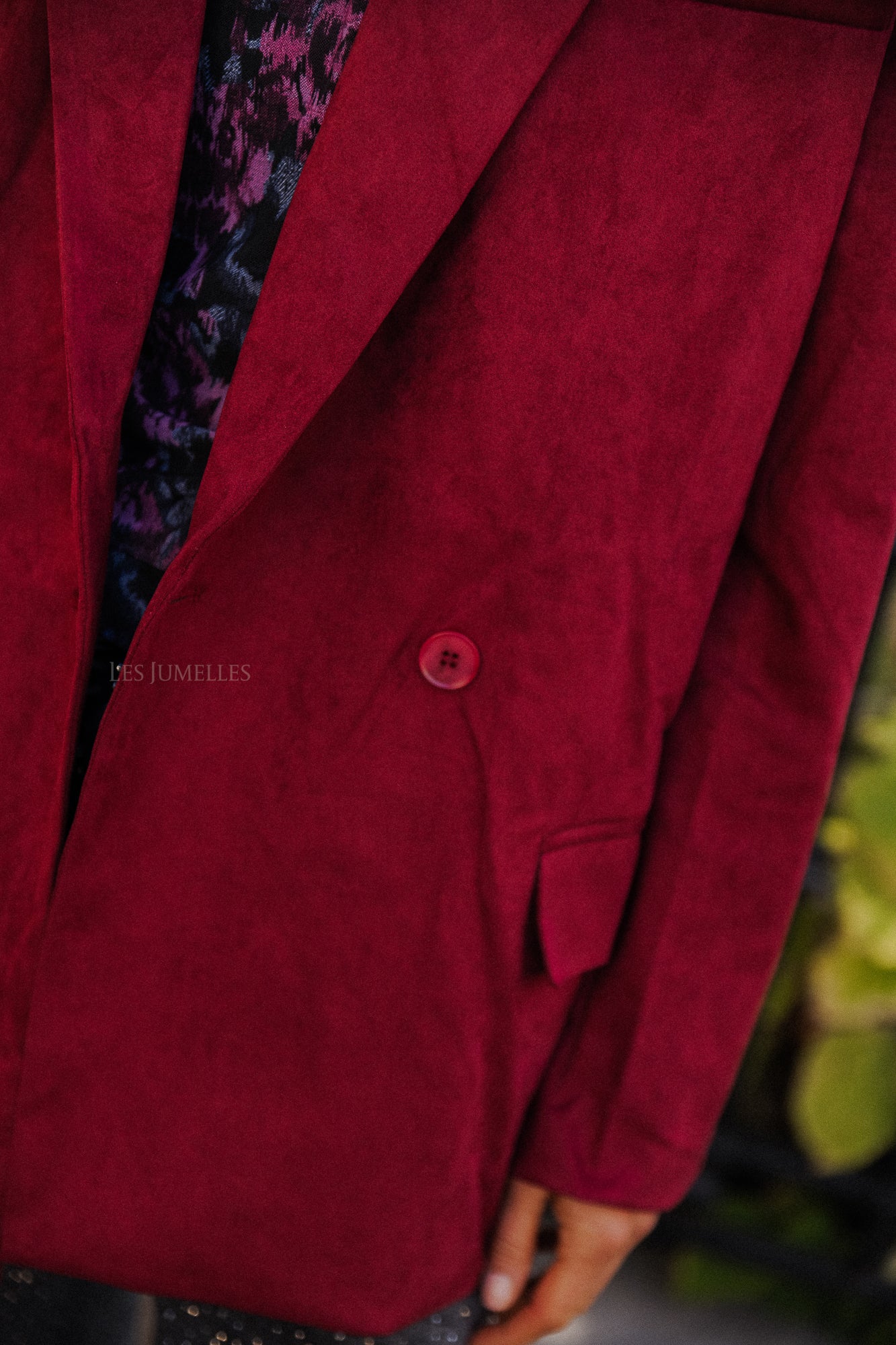 Bree Wildlederblazer Bordeauxrot