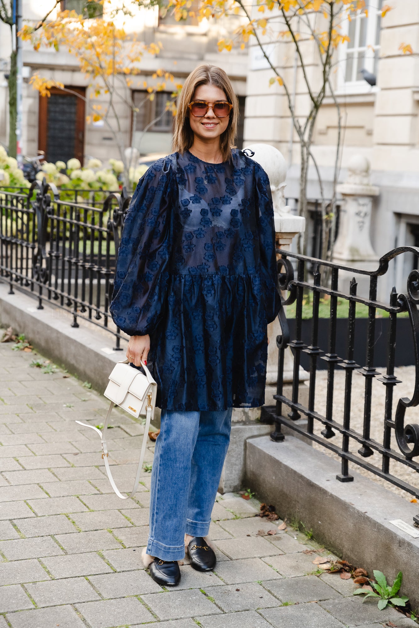 <tc>Semi transparante mini jurk marine blauw</tc>
