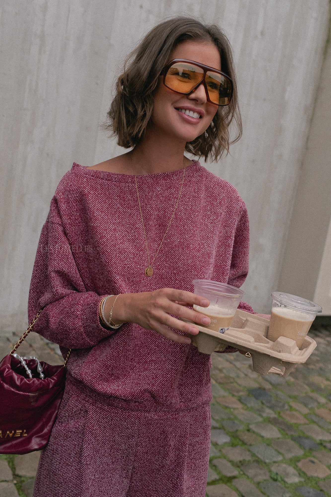Dyanne Hemd in Burgunder