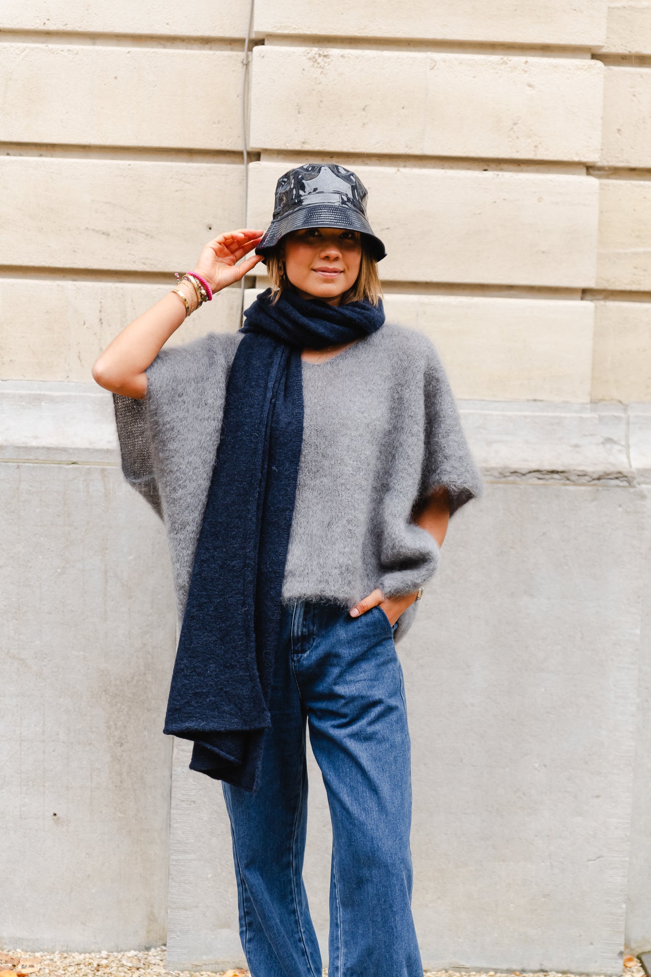 Rosalie scarf navy