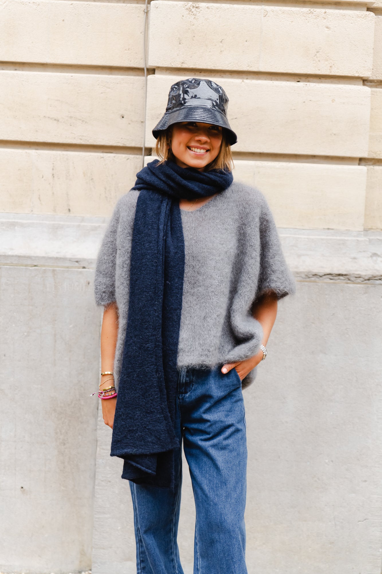 Rosalie scarf navy
