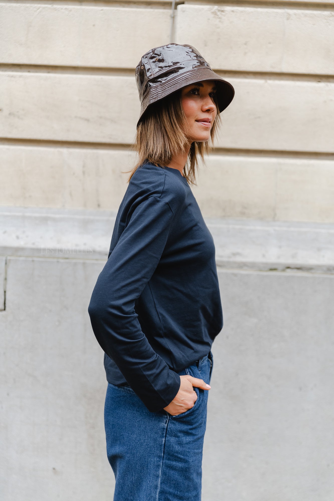 <tc>Slfessential ls boxy tee noos dark sapphire</tc>