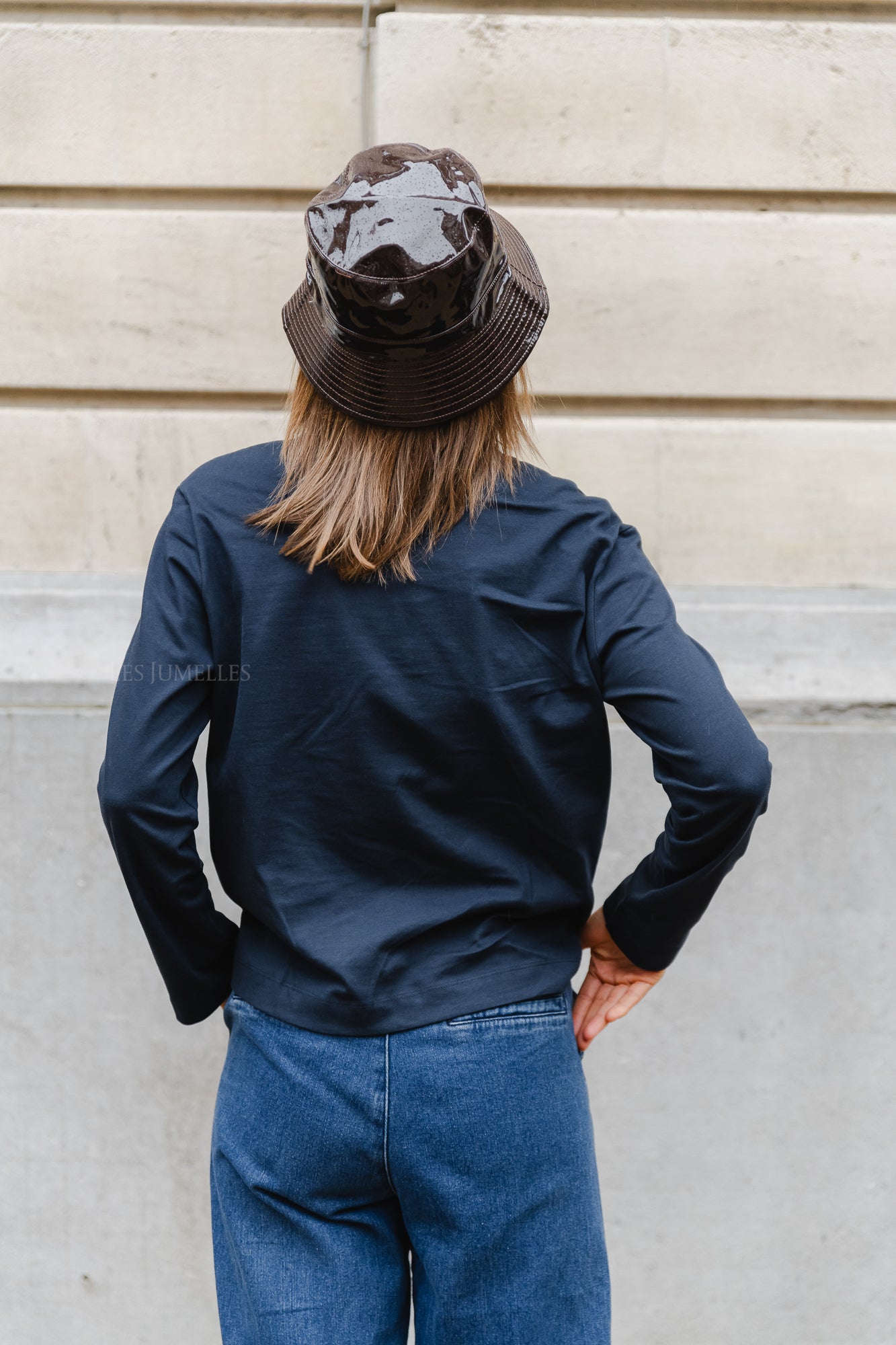 <tc>Slfessential ls boxy tee noos dark sapphire</tc>