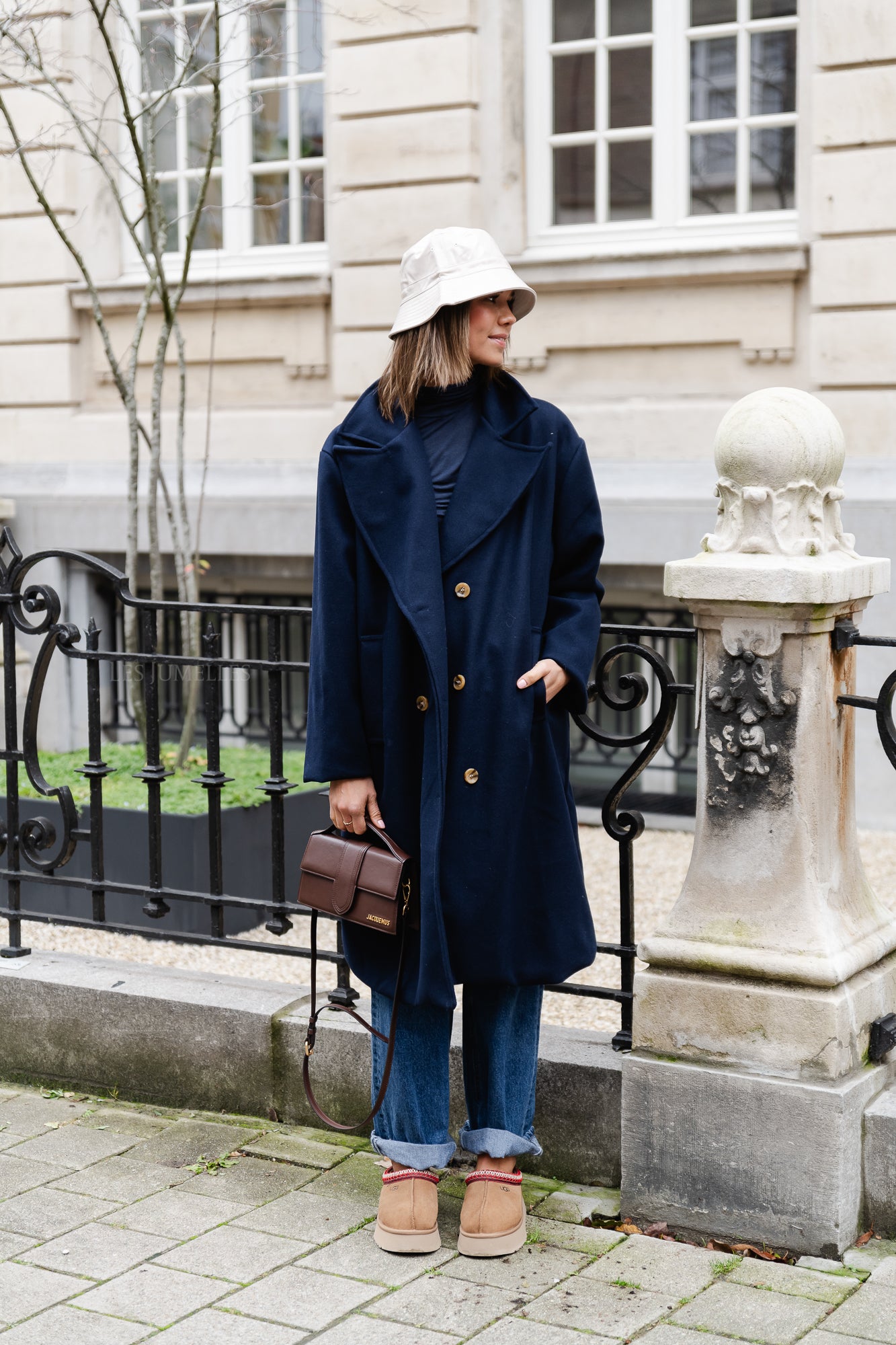 Elody coat navy blue