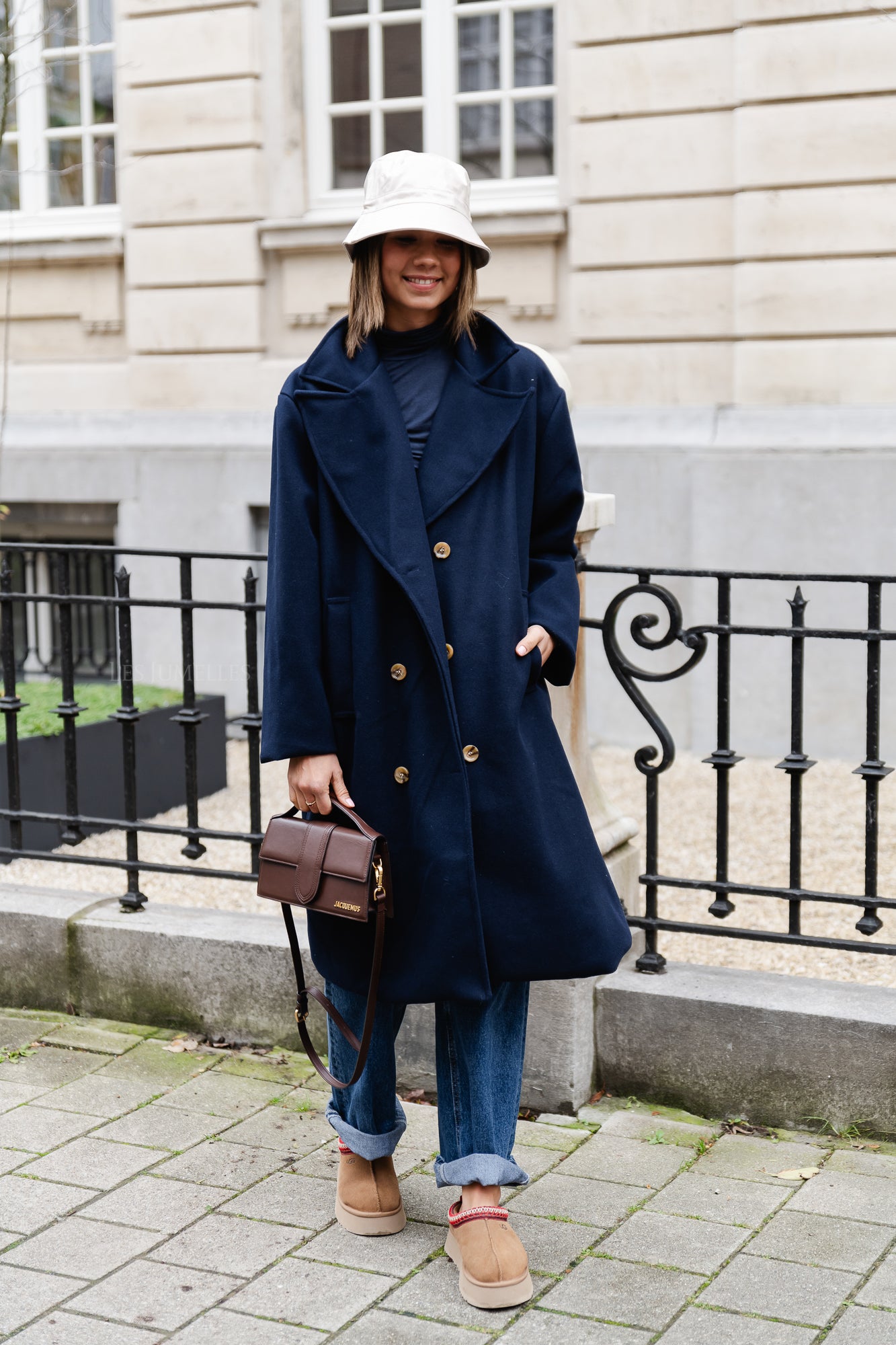 Elody coat navy blue