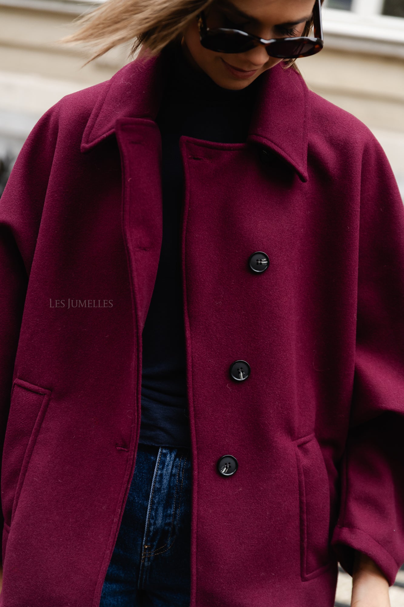 <tc>Manteau Kayli bordeaux</tc>