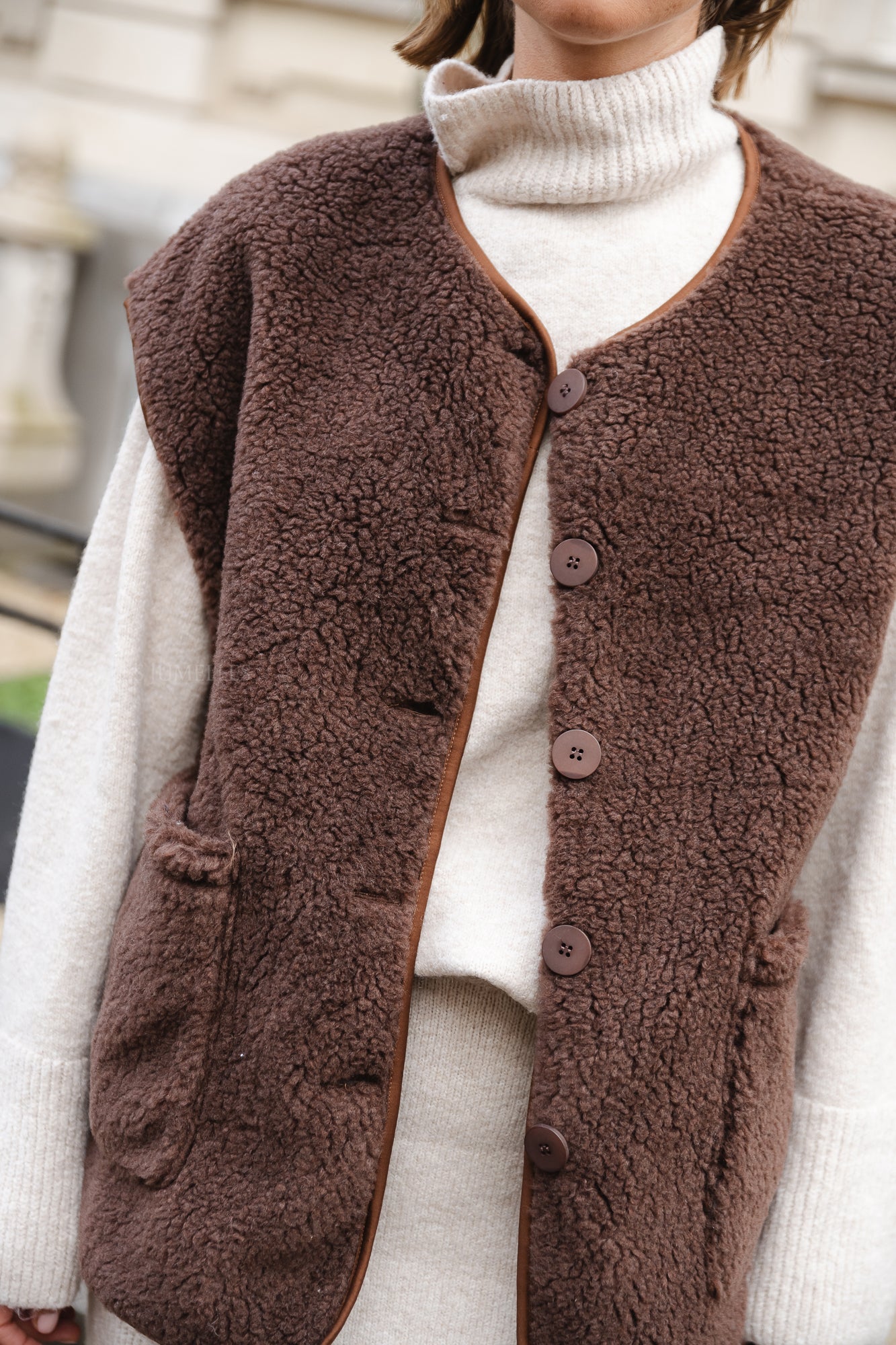 Veste sans manches Chelsea marron